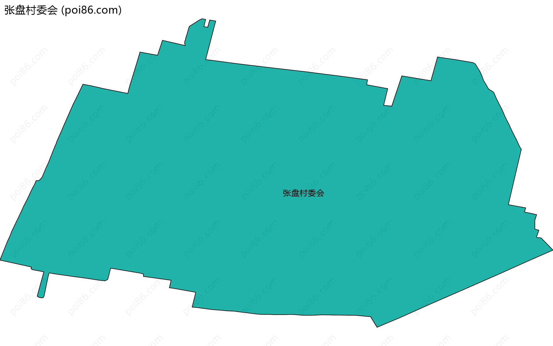 张盘村委会边界地图