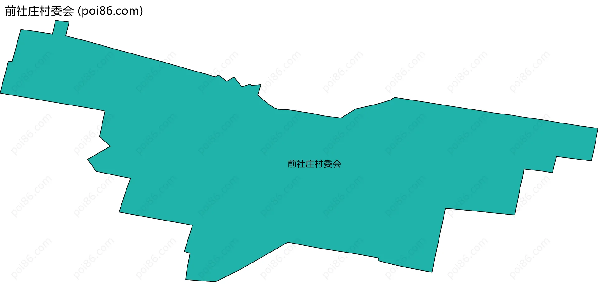 前社庄村委会边界地图