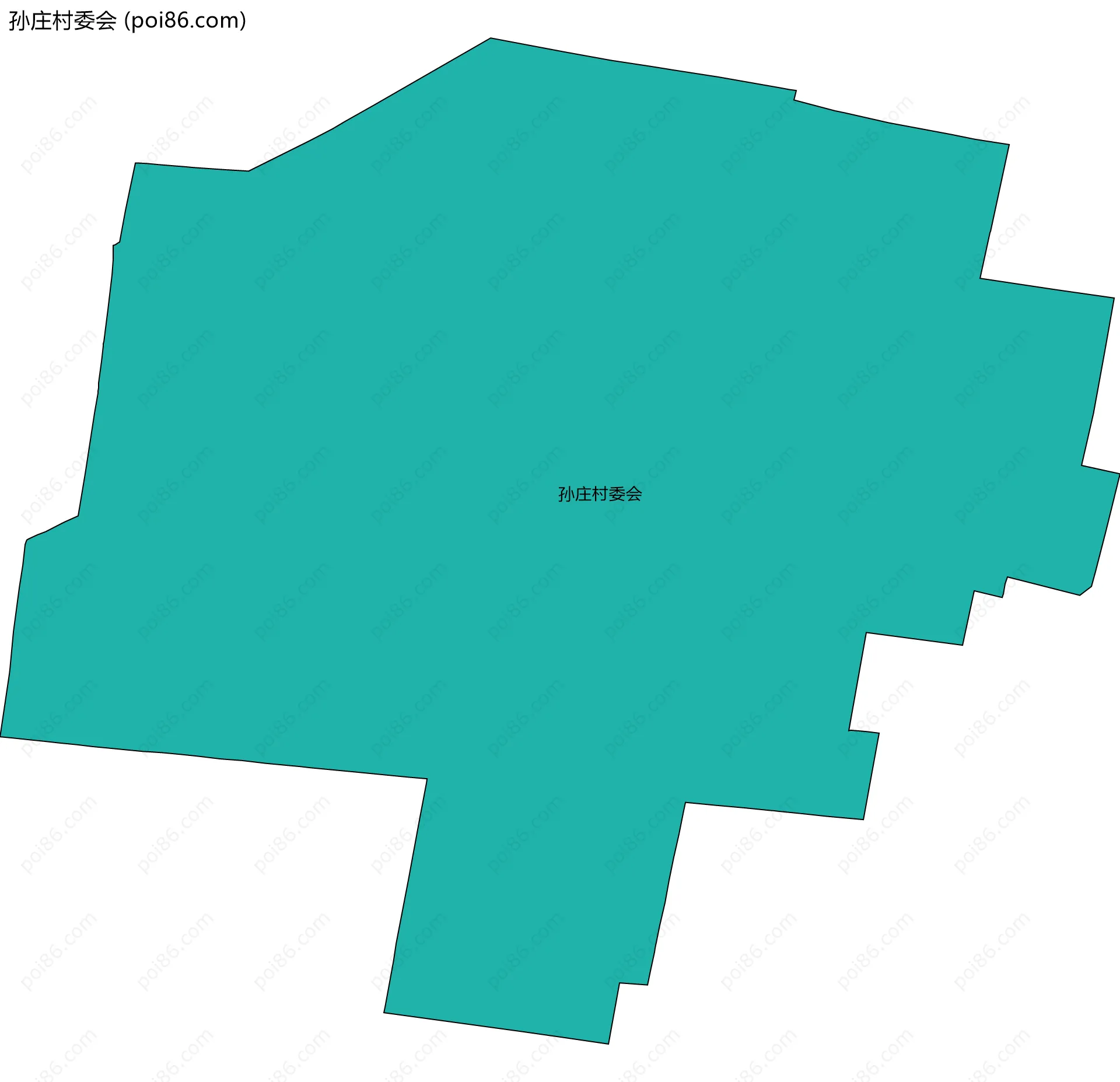 孙庄村委会边界地图