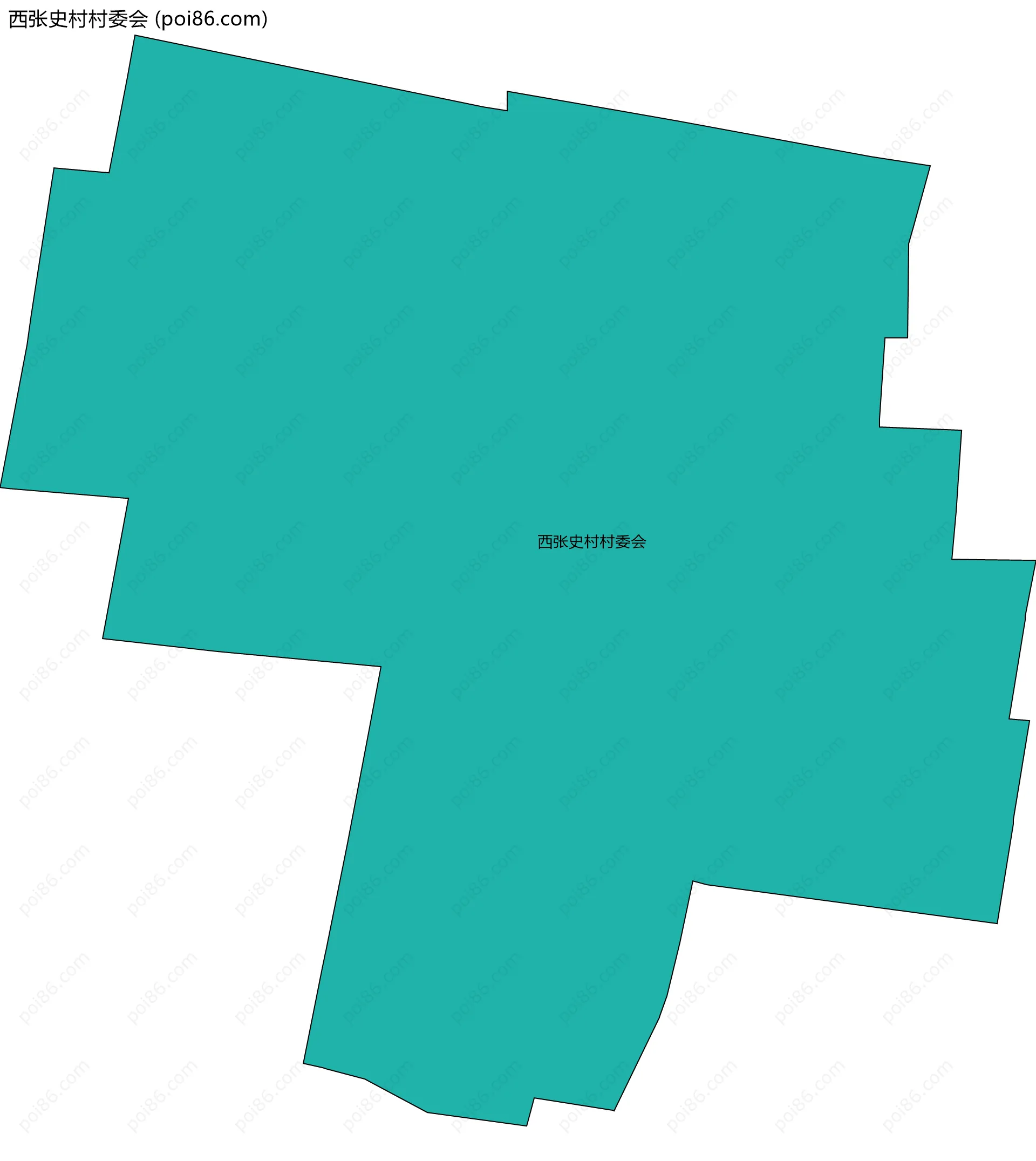 西张史村村委会边界地图