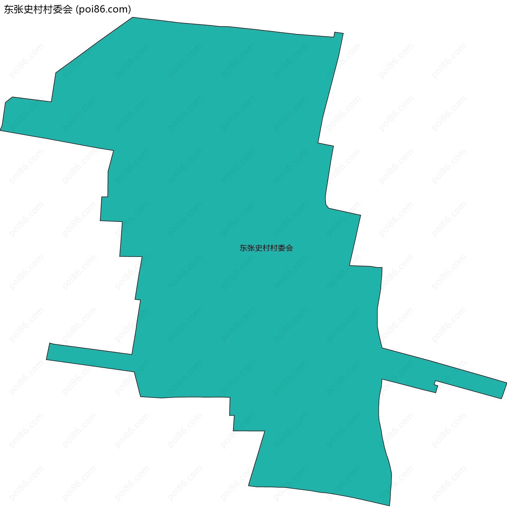东张史村村委会边界地图