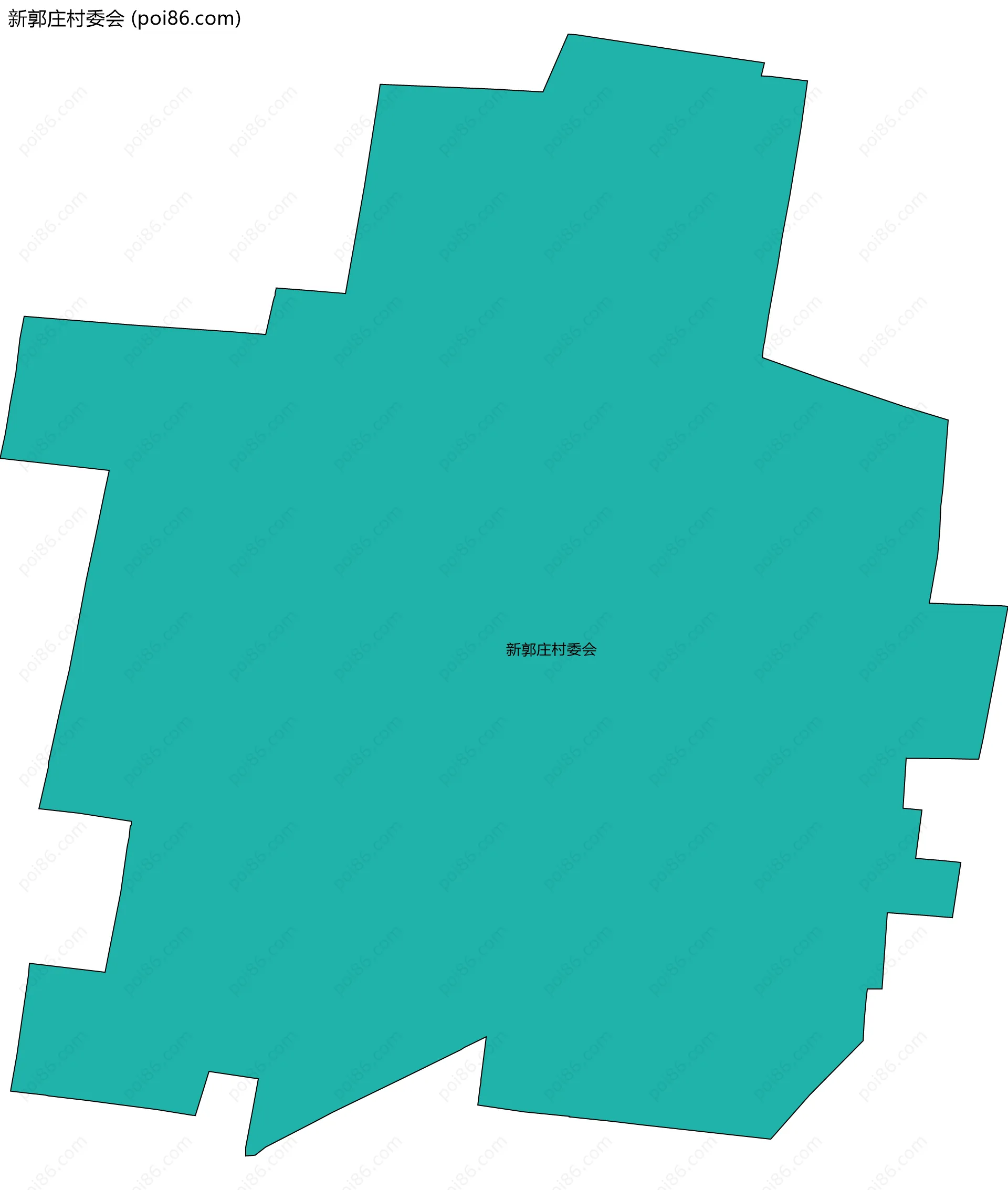 新郭庄村委会边界地图