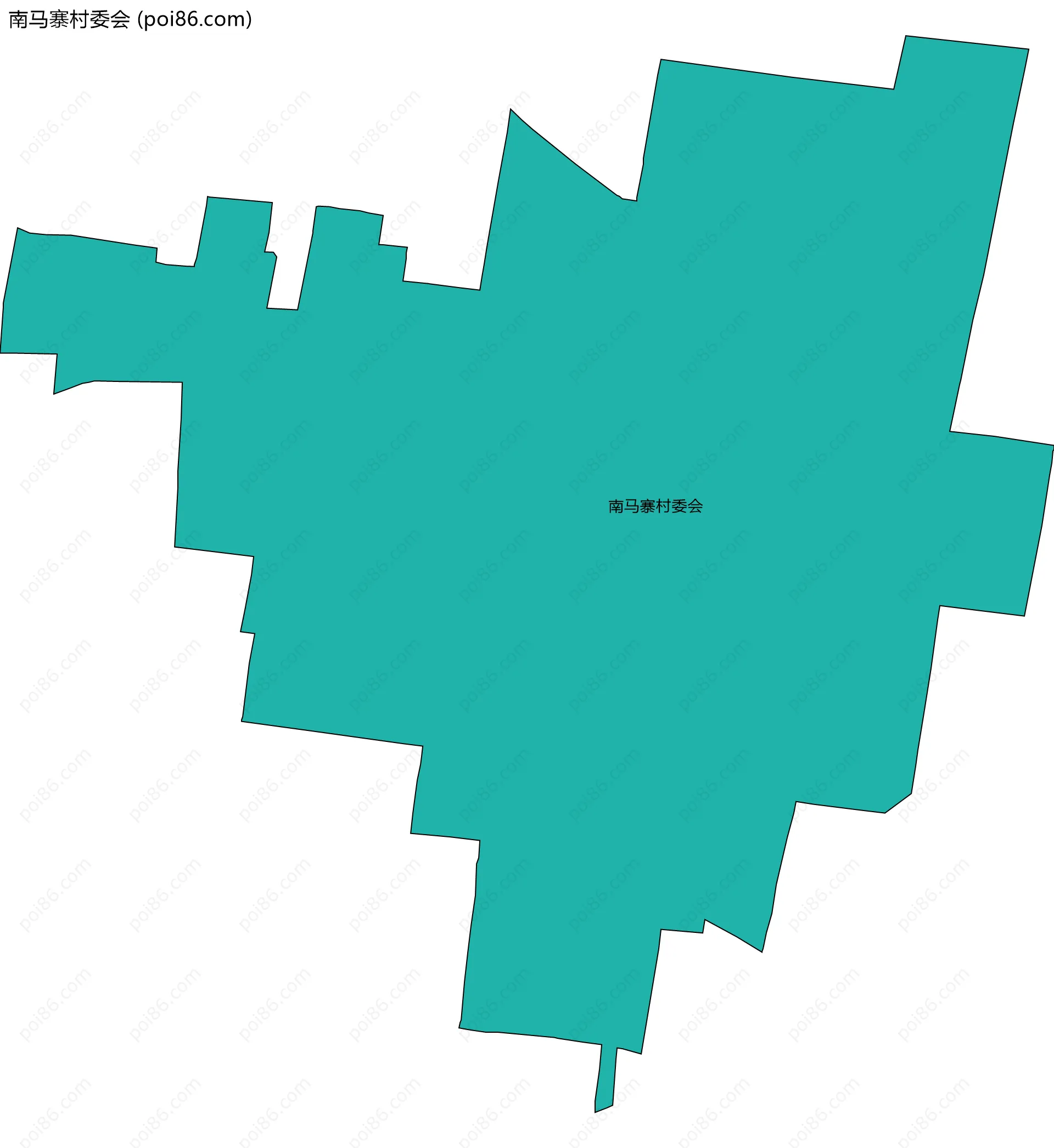 南马寨村委会边界地图