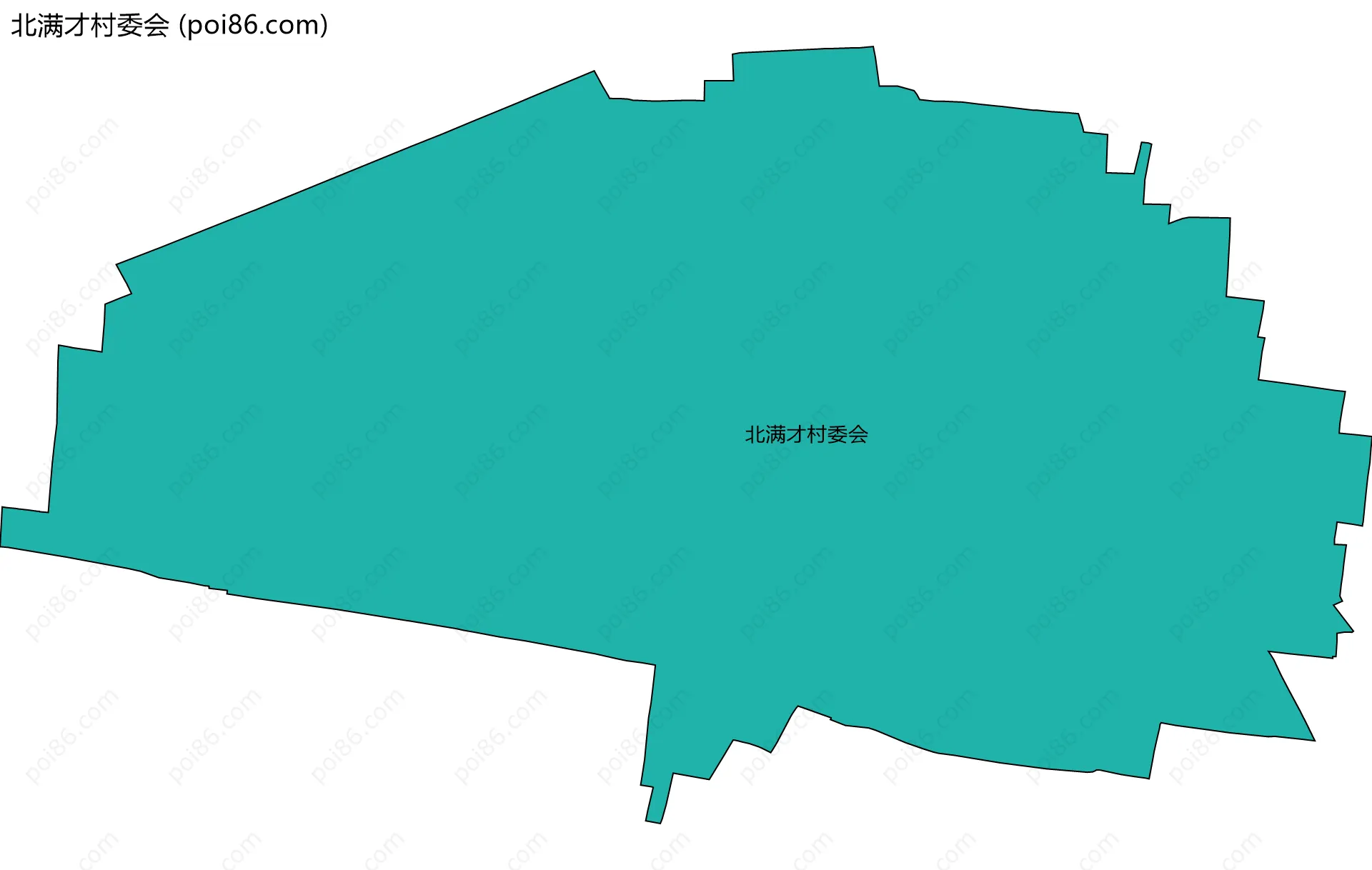 北满才村委会边界地图