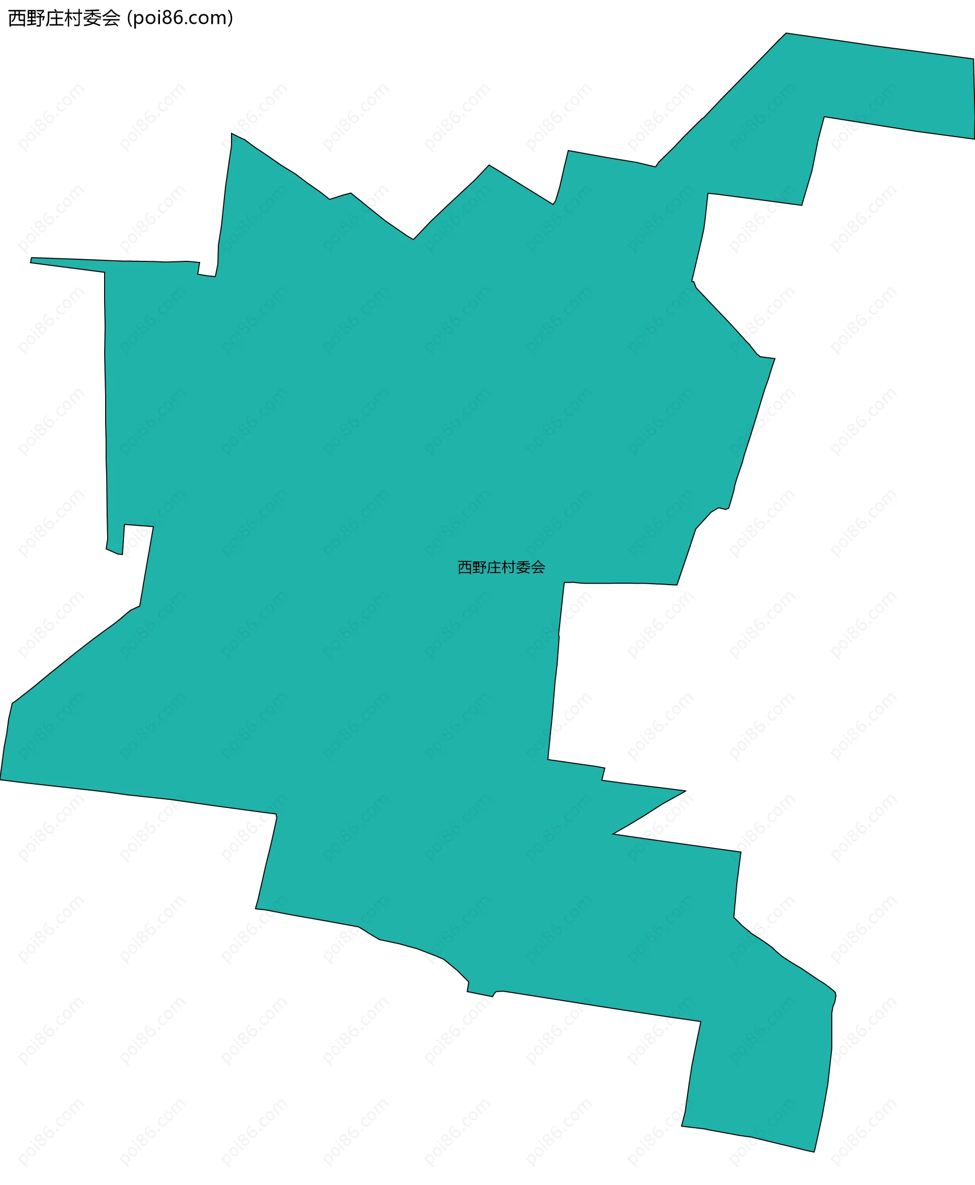 西野庄村委会边界地图