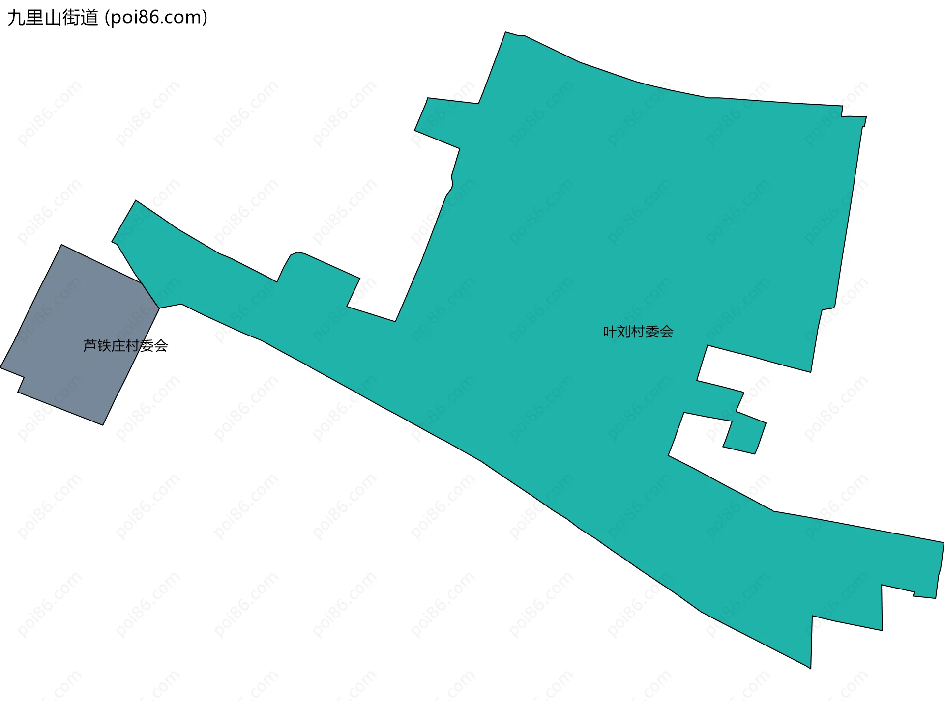 九里山街道边界地图(五级行政区划)