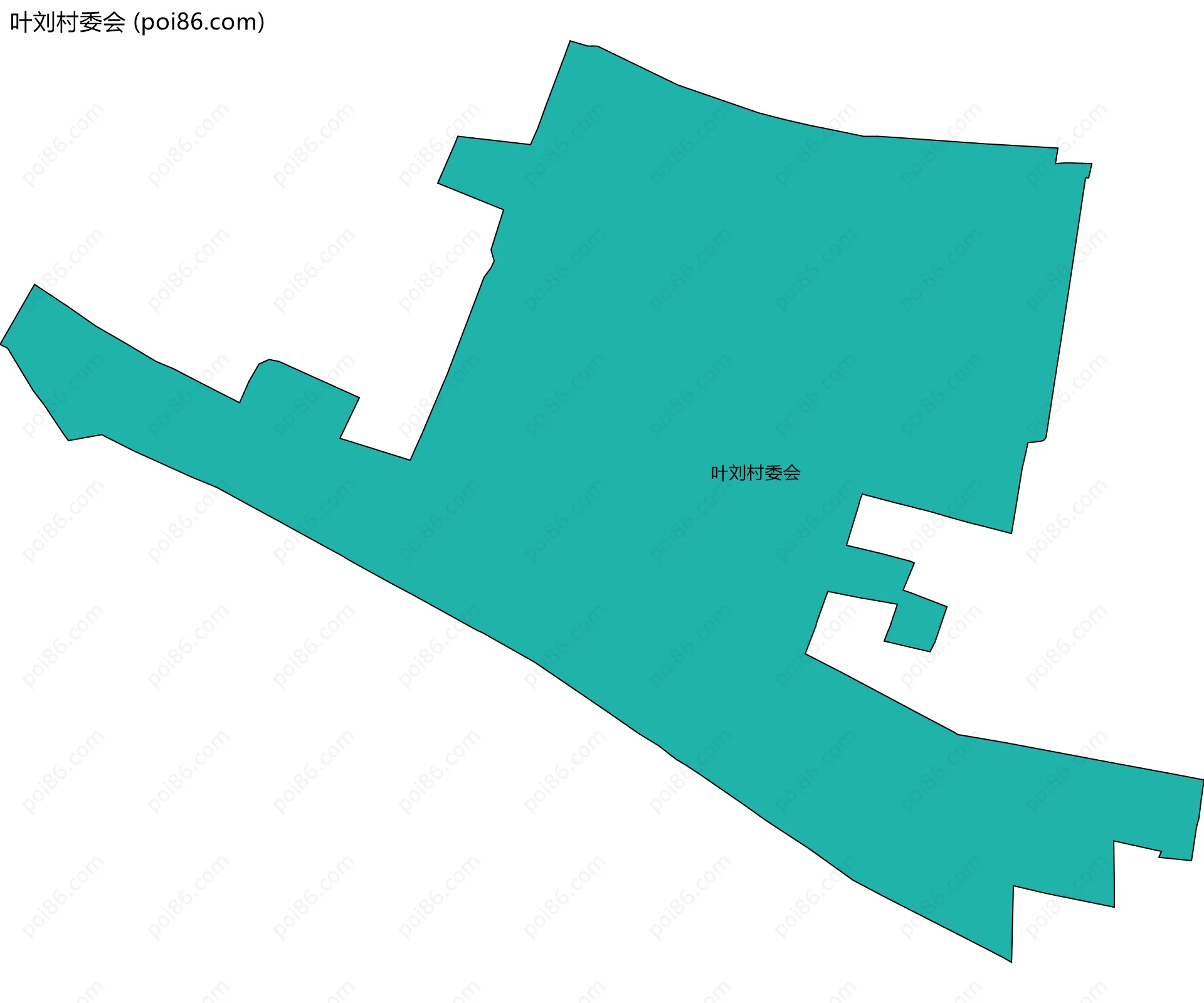 叶刘村委会边界地图