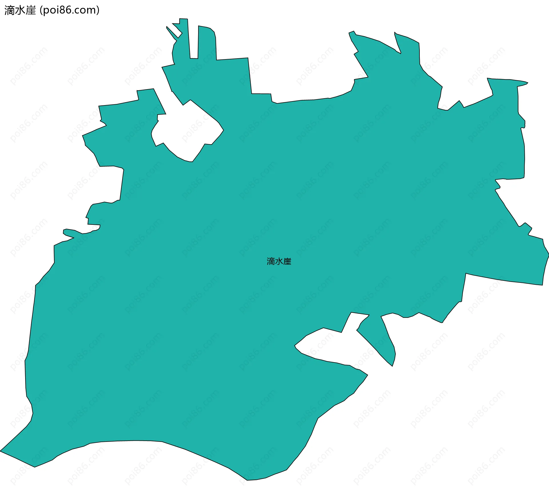 滴水崖边界地图