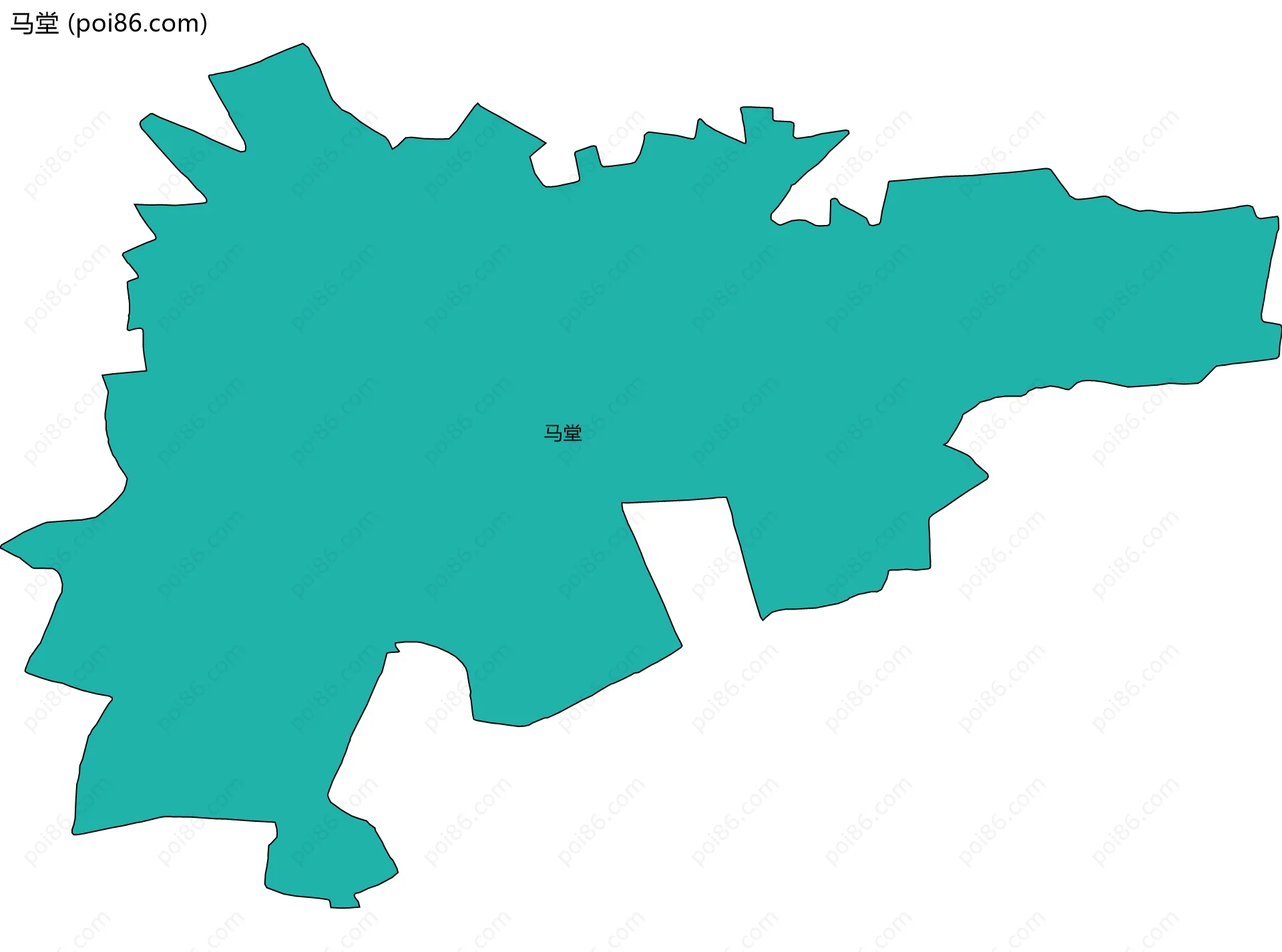 马堂边界地图