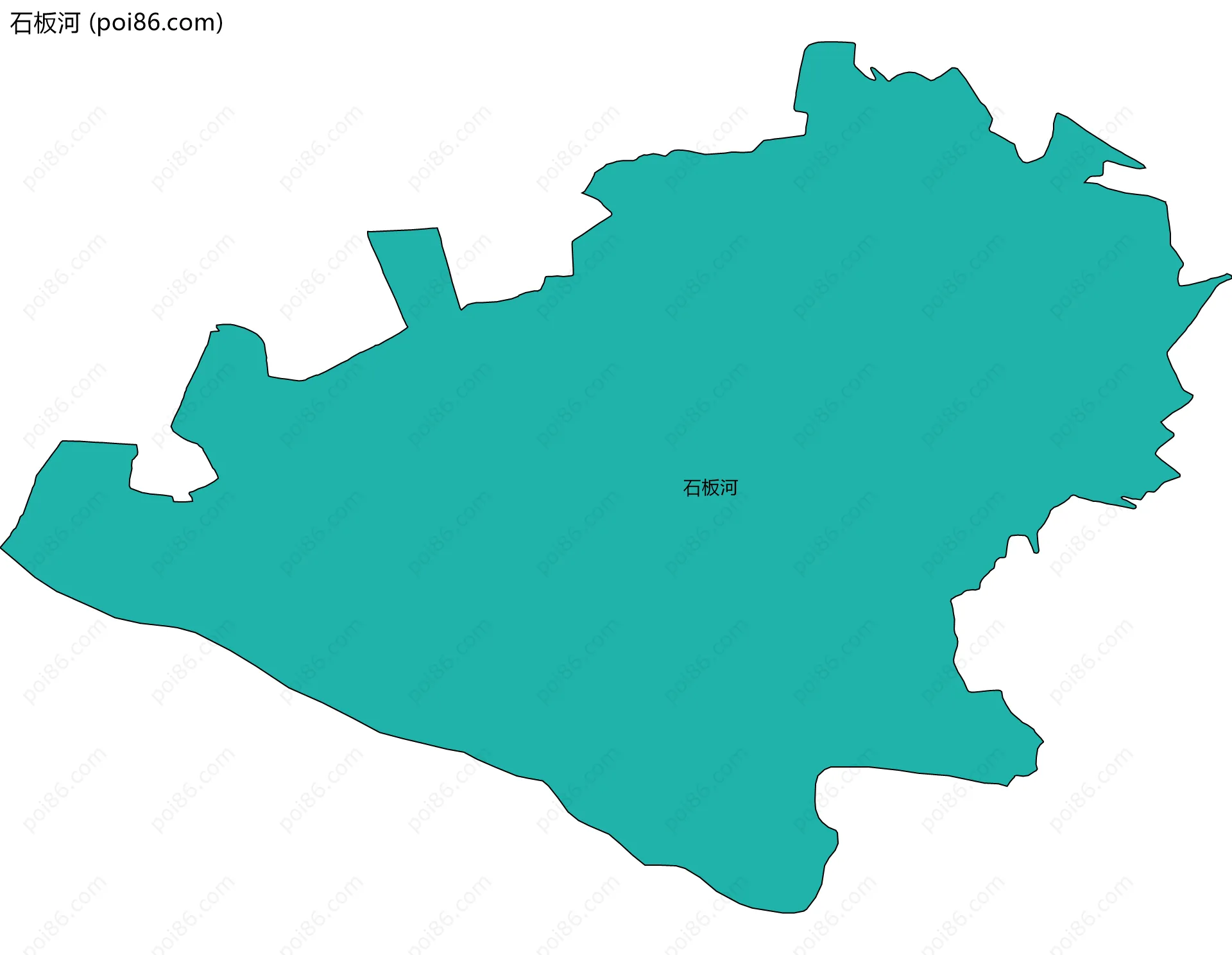 石板河边界地图