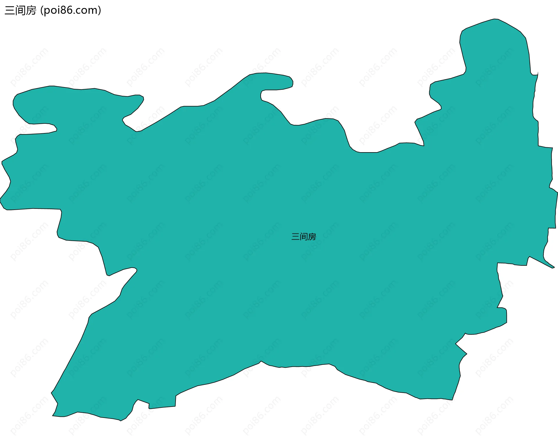 三间房边界地图