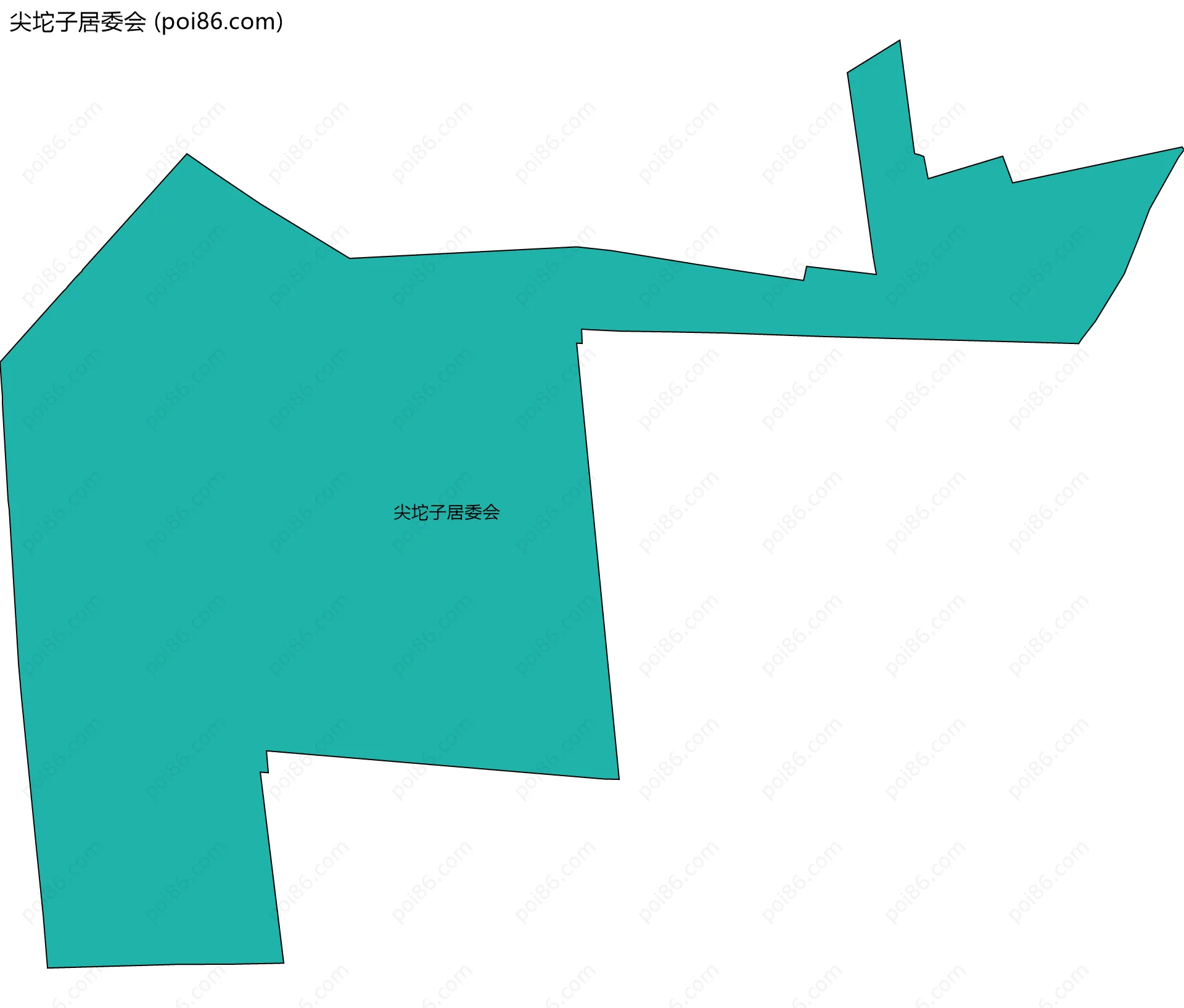 尖坨子居委会边界地图