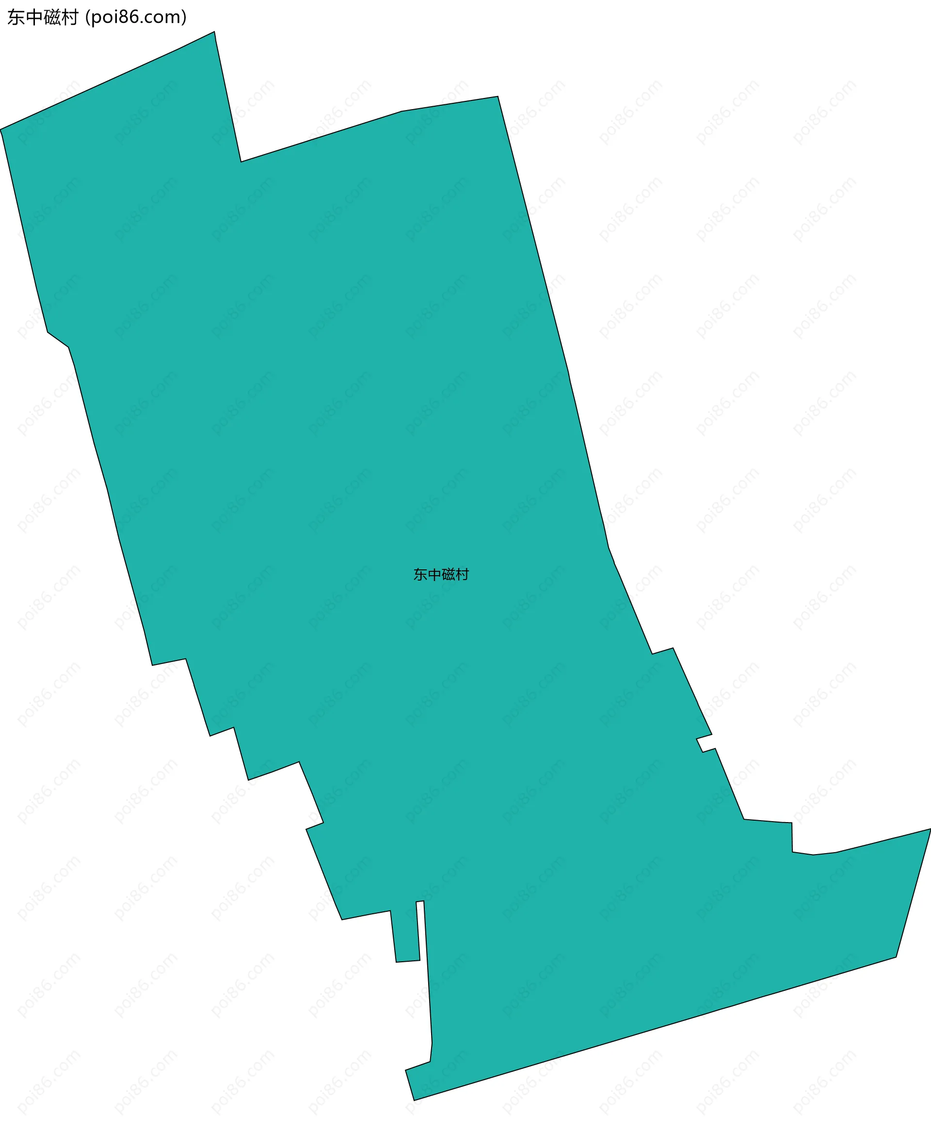 东中磁村边界地图