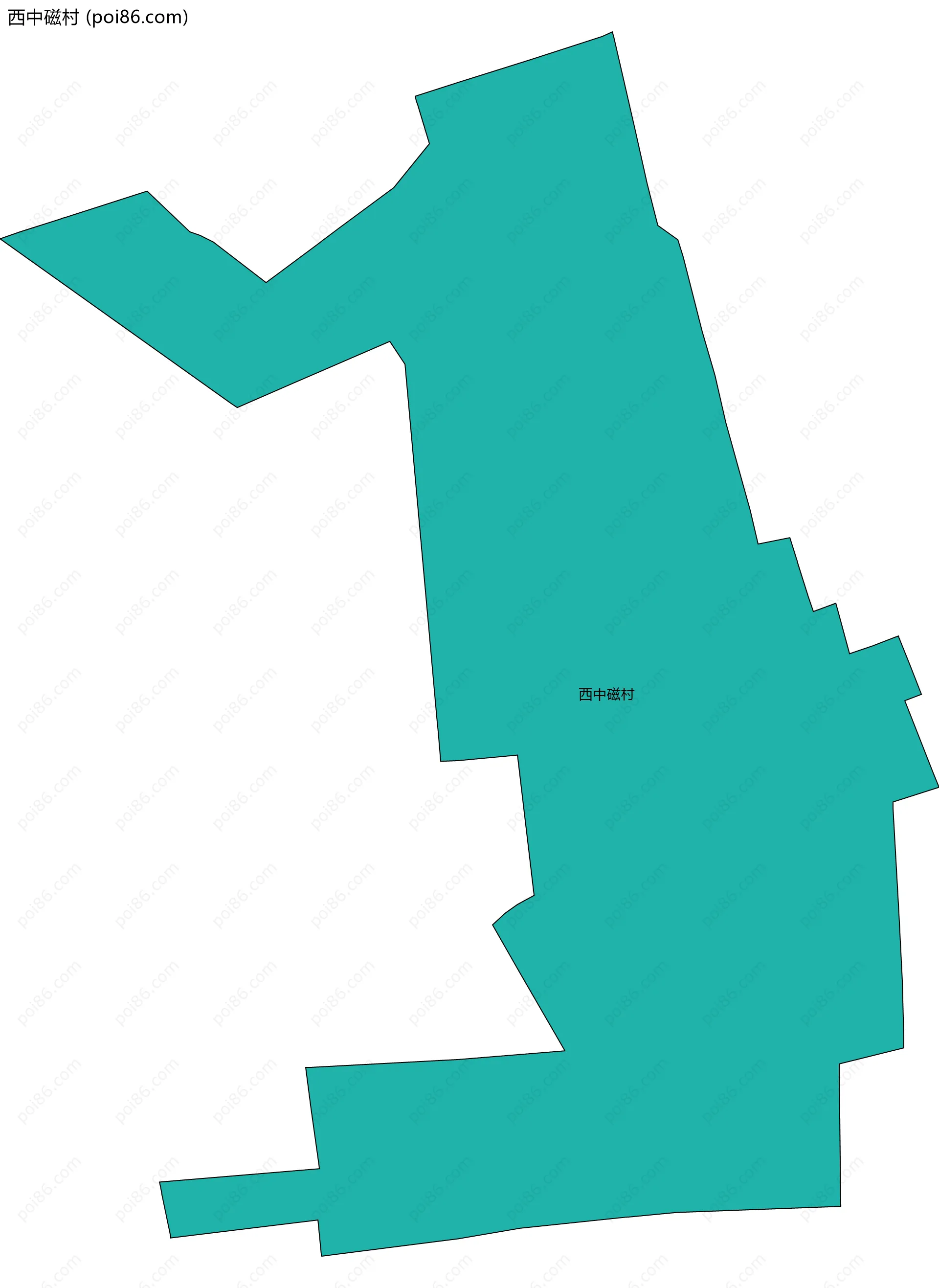 西中磁村边界地图