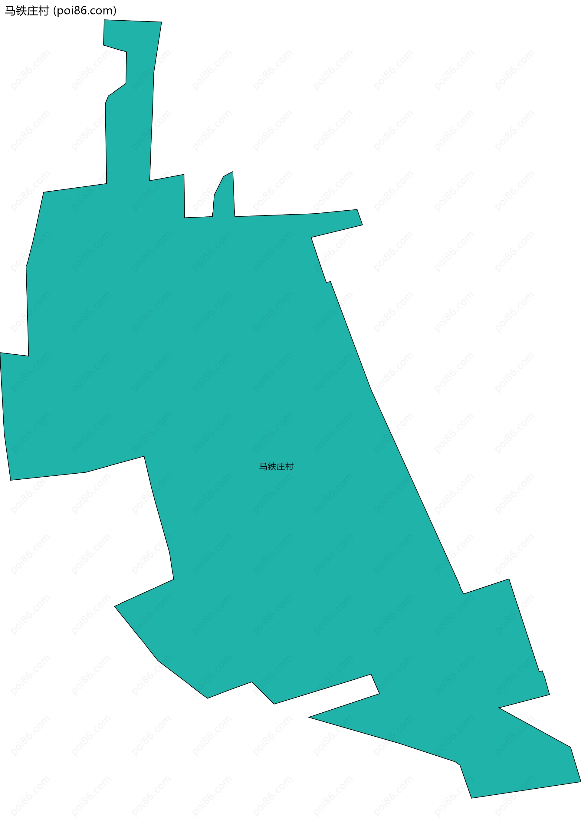 马铁庄村边界地图