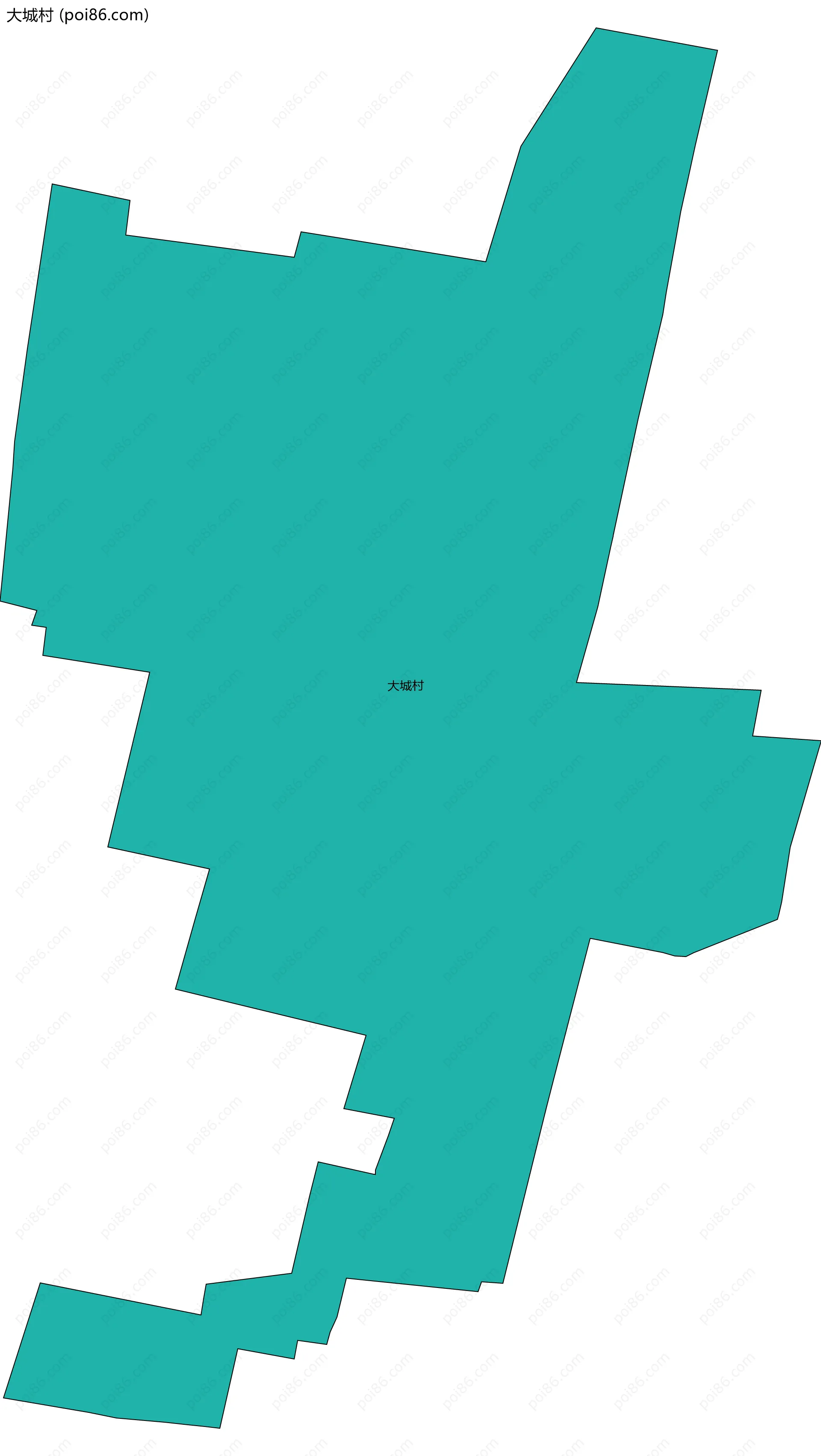 大城村边界地图