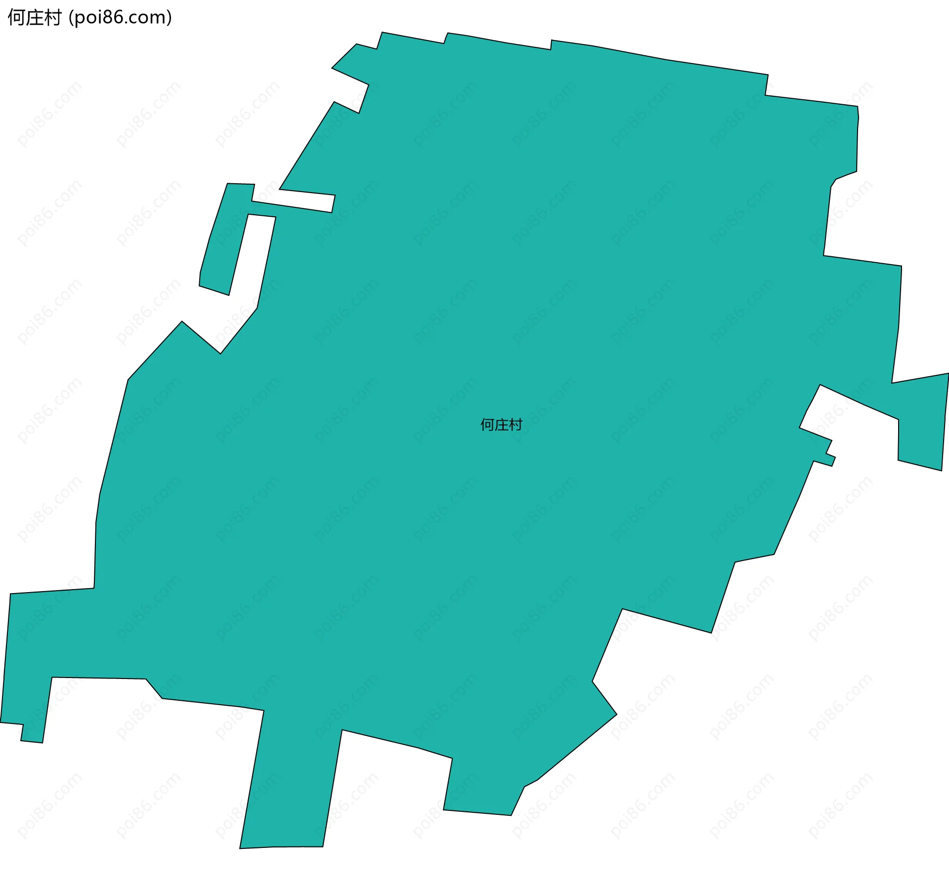 何庄村边界地图
