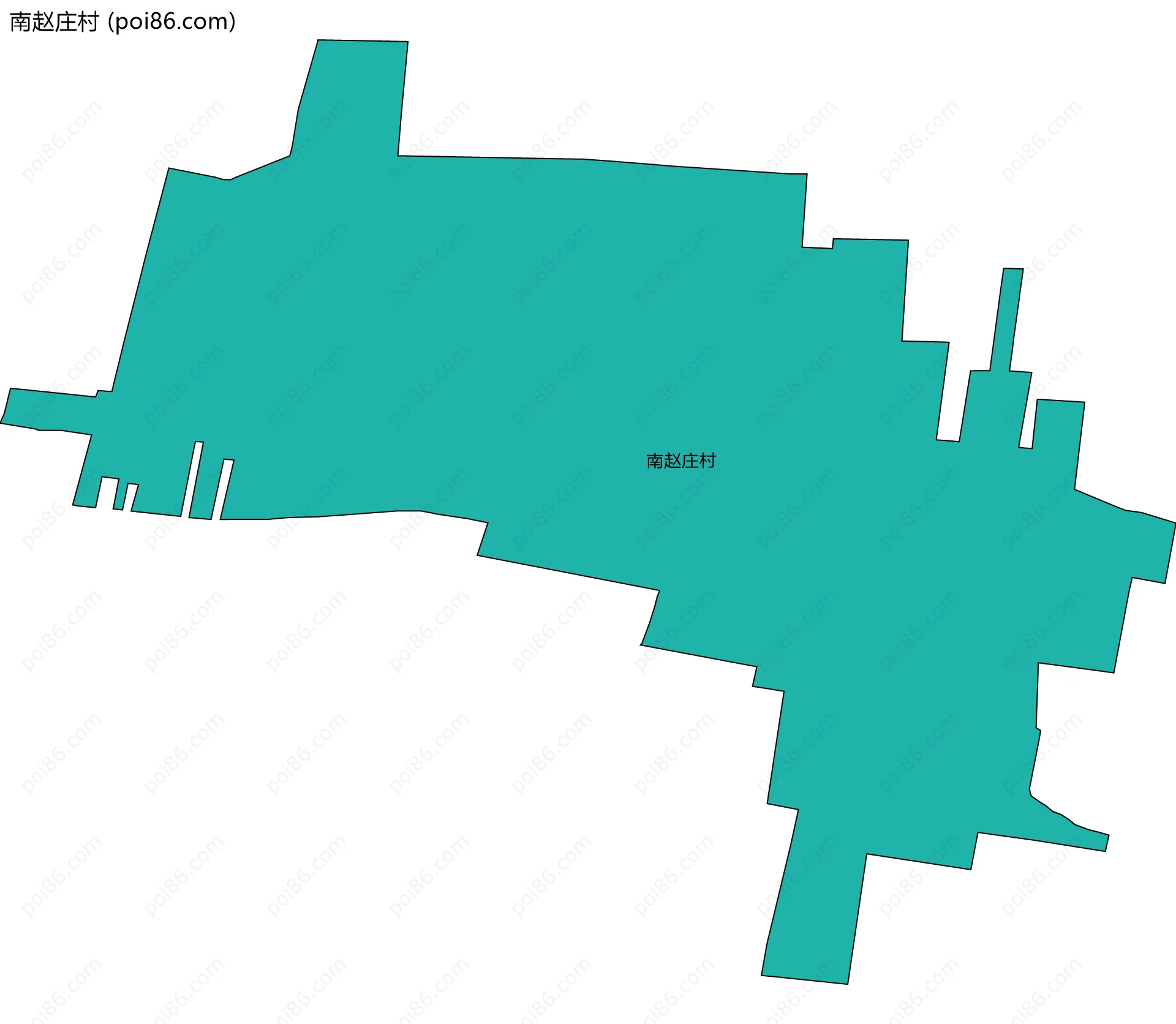 南赵庄村边界地图