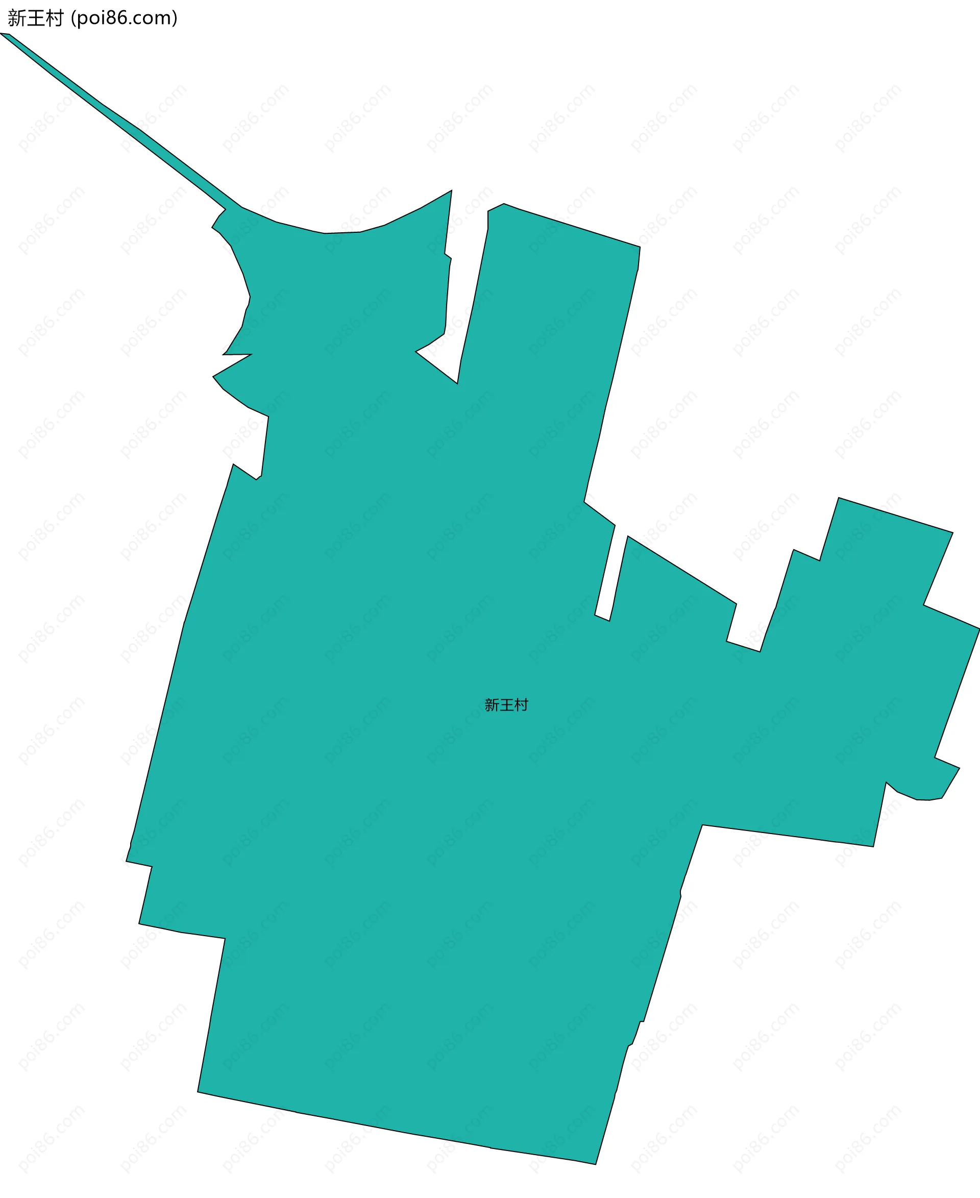 新王村边界地图