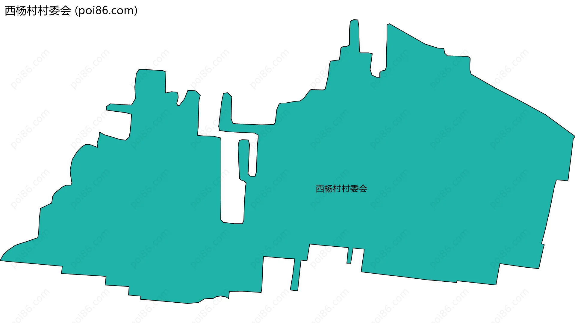 西杨村村委会边界地图