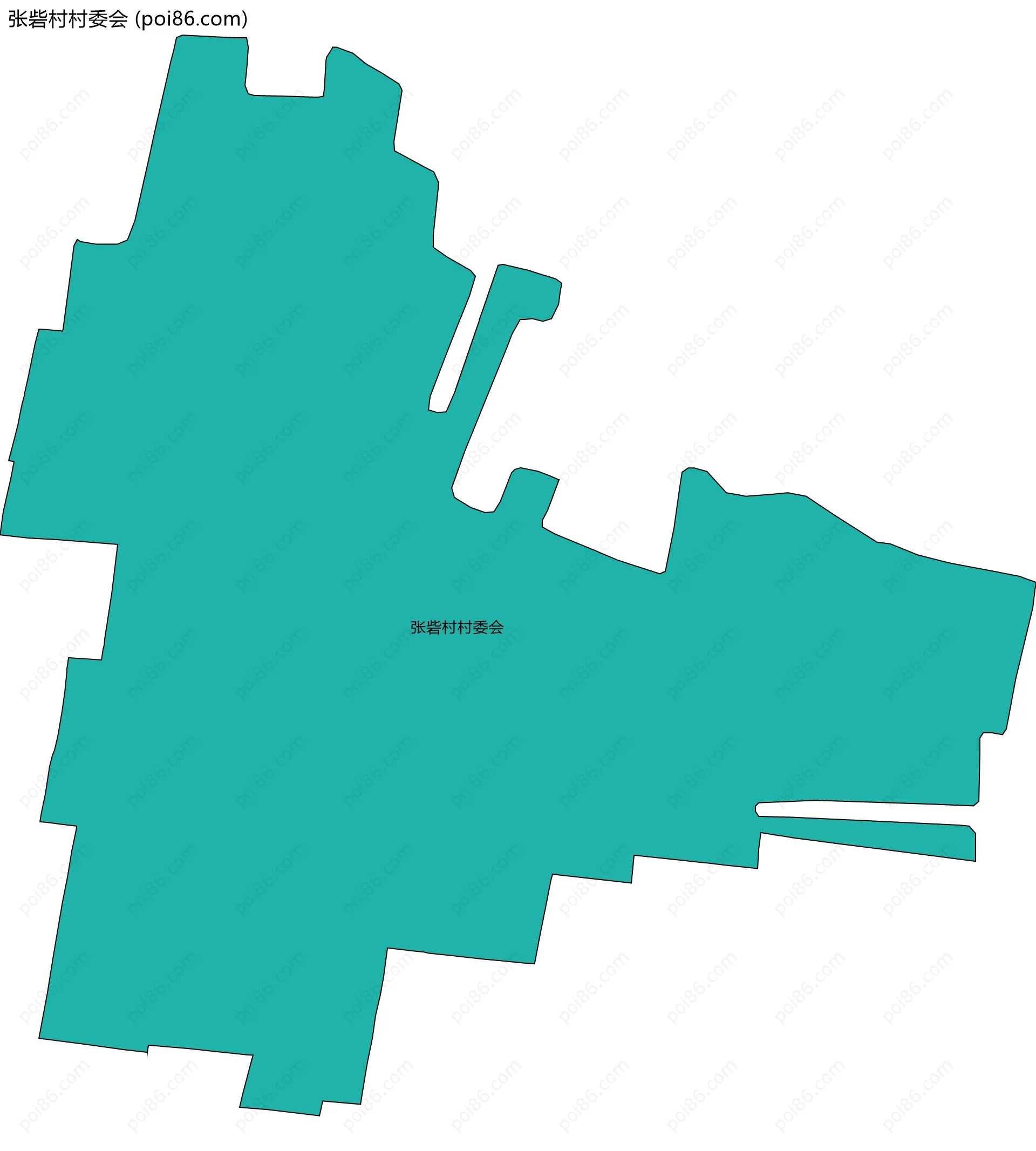 张砦村村委会边界地图