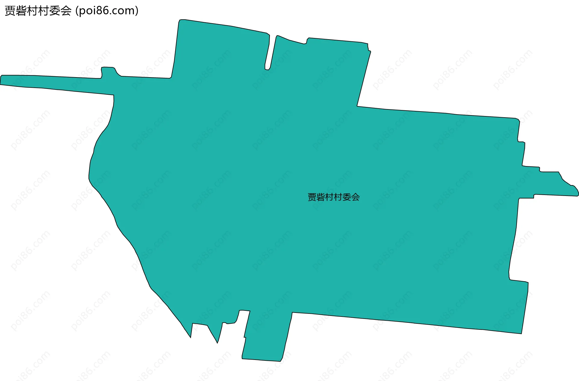 贾砦村村委会边界地图