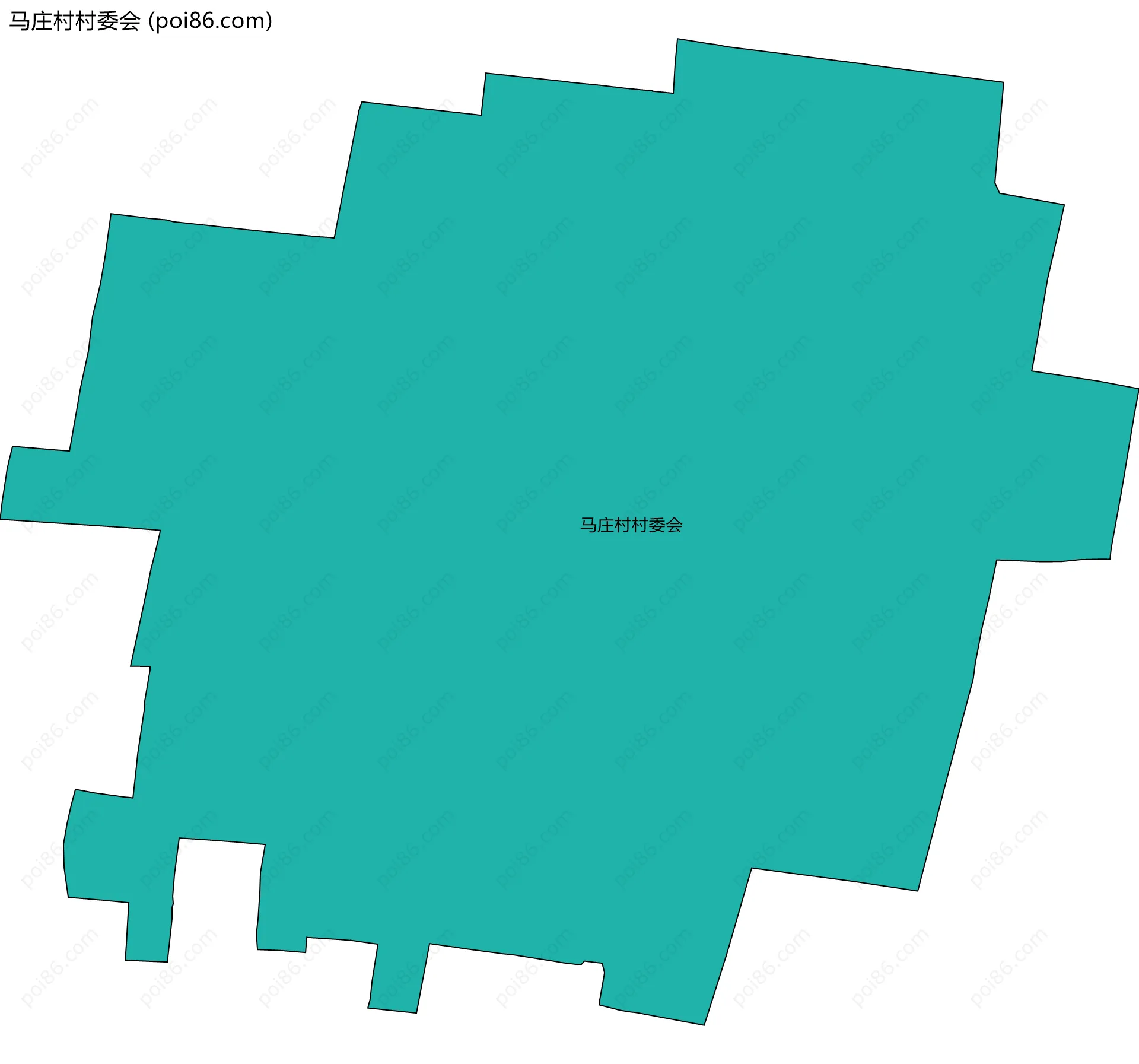 马庄村村委会边界地图