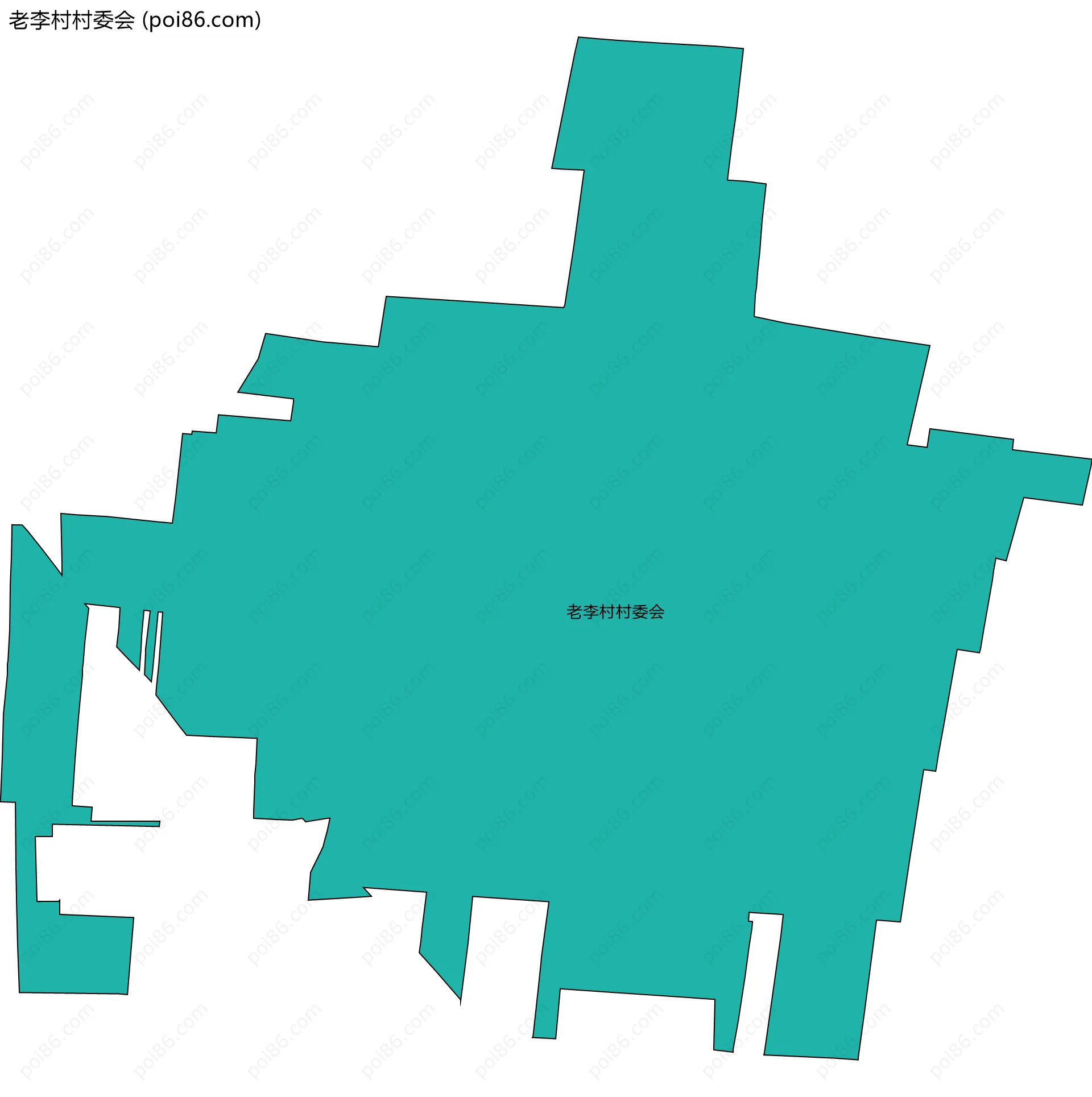 老李村村委会边界地图