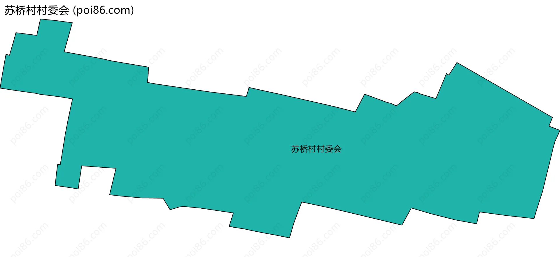 苏桥村村委会边界地图