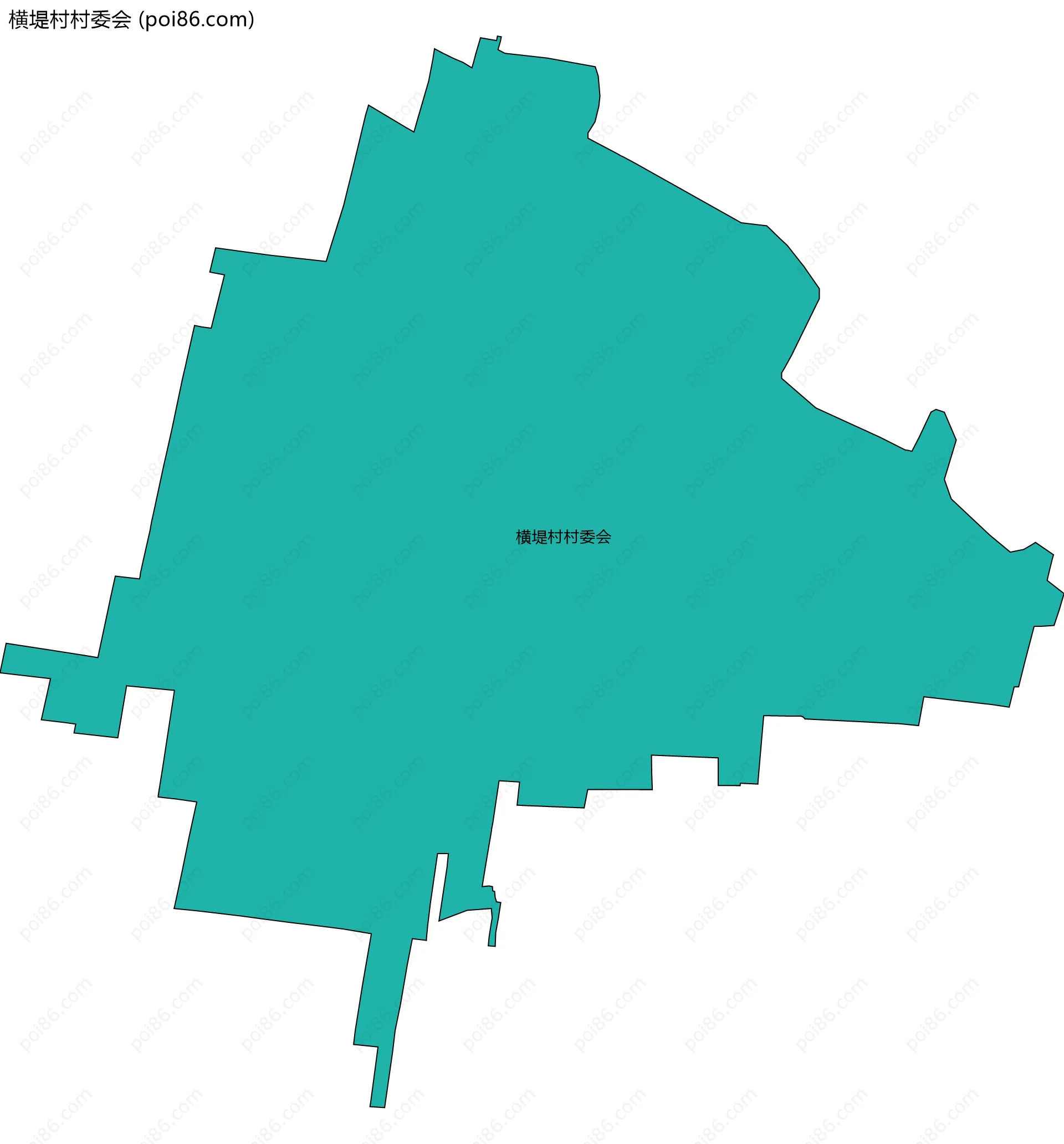 横堤村村委会边界地图
