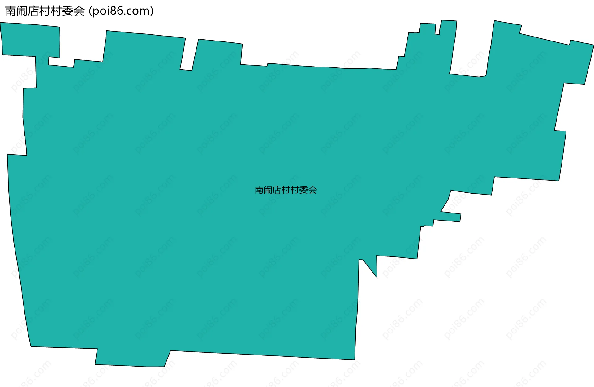 南闹店村村委会边界地图
