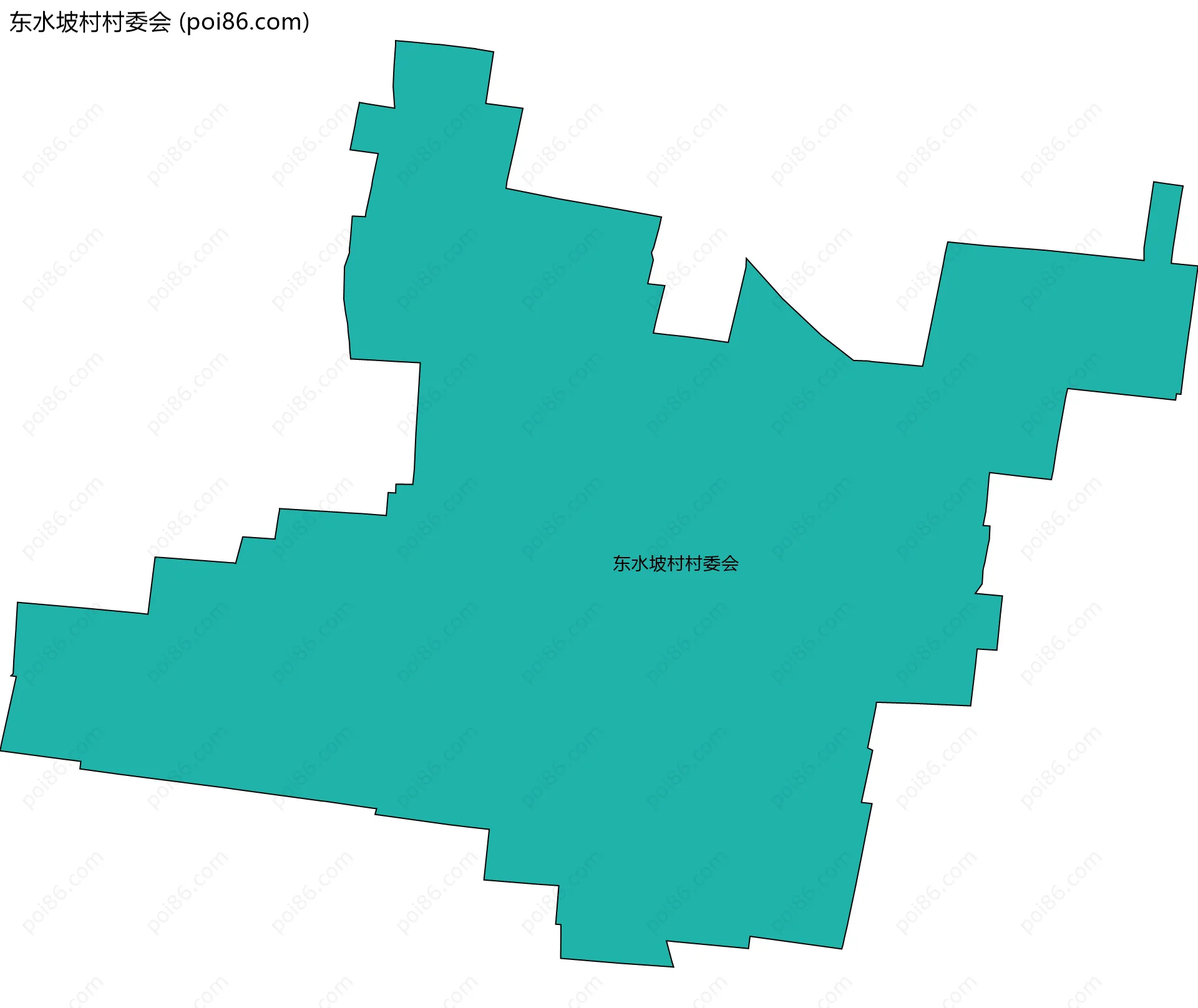 东水坡村村委会边界地图