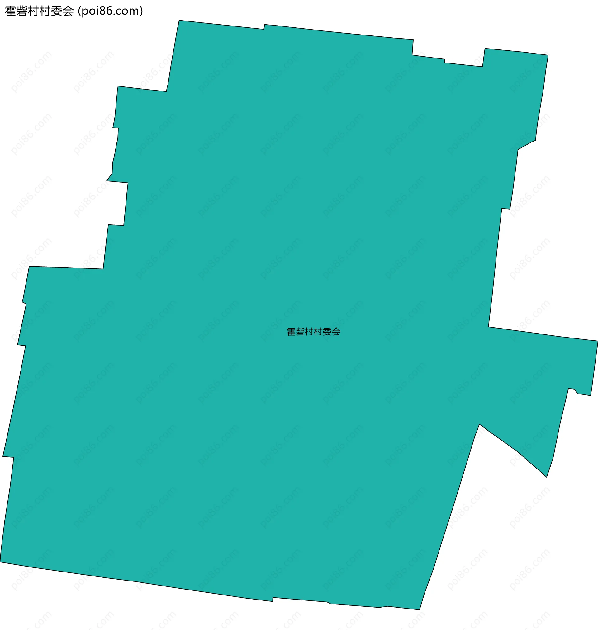 霍砦村村委会边界地图