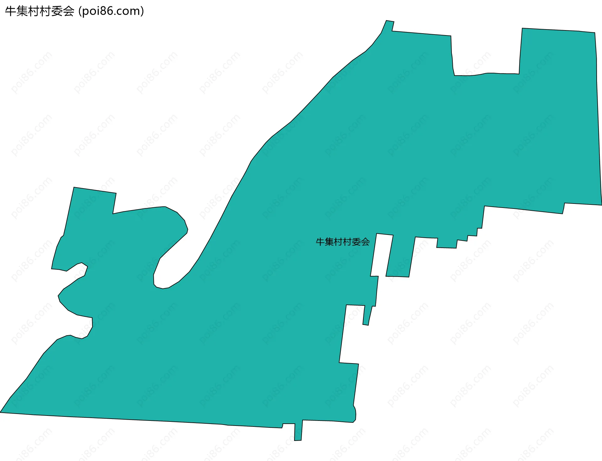 牛集村村委会边界地图