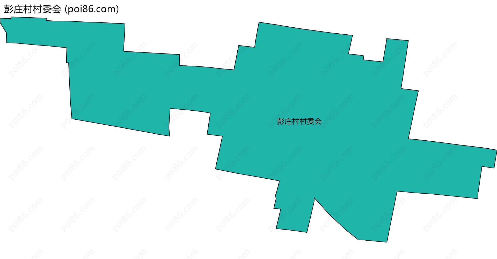 彭庄村村委会边界地图