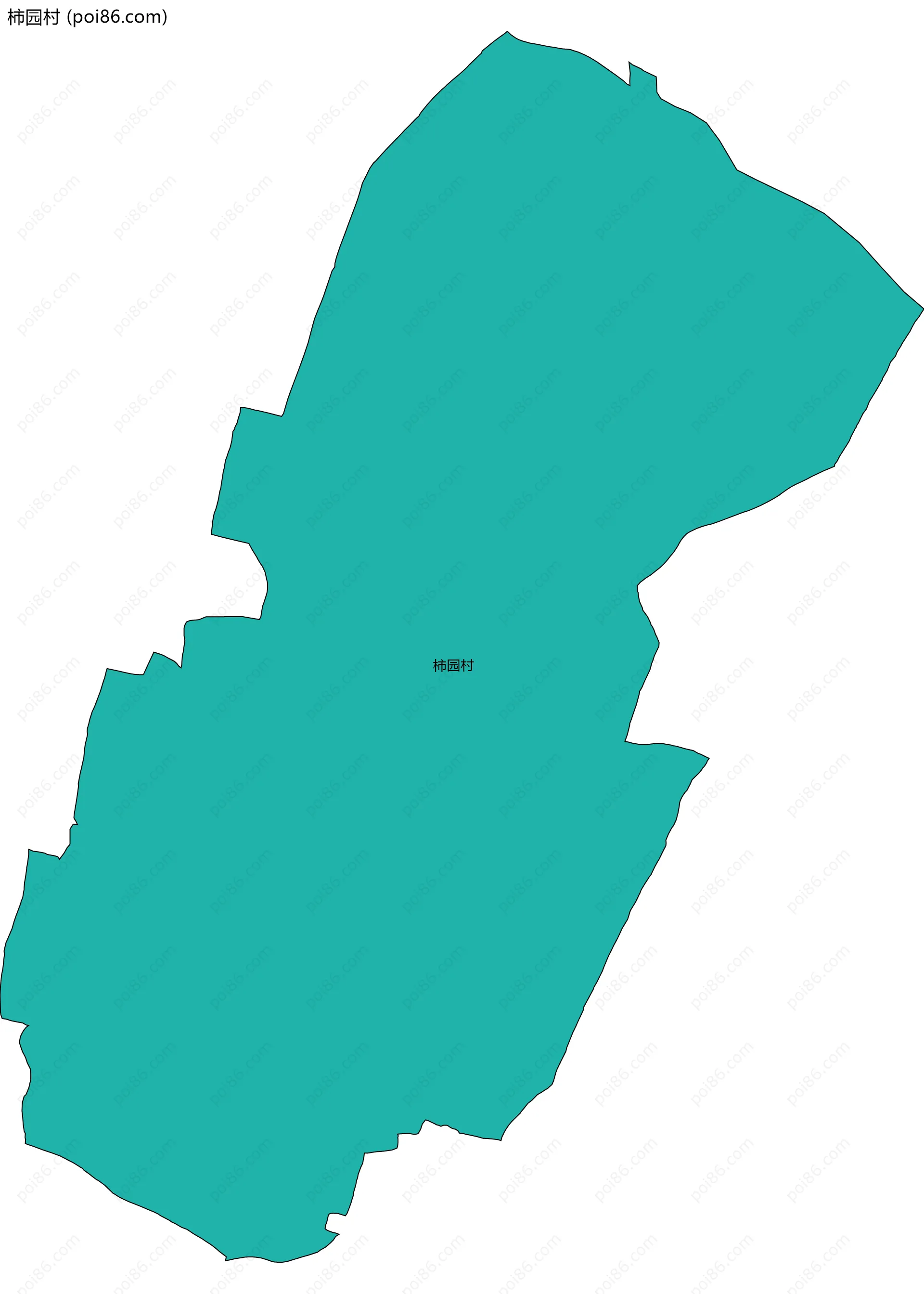 柿园村边界地图