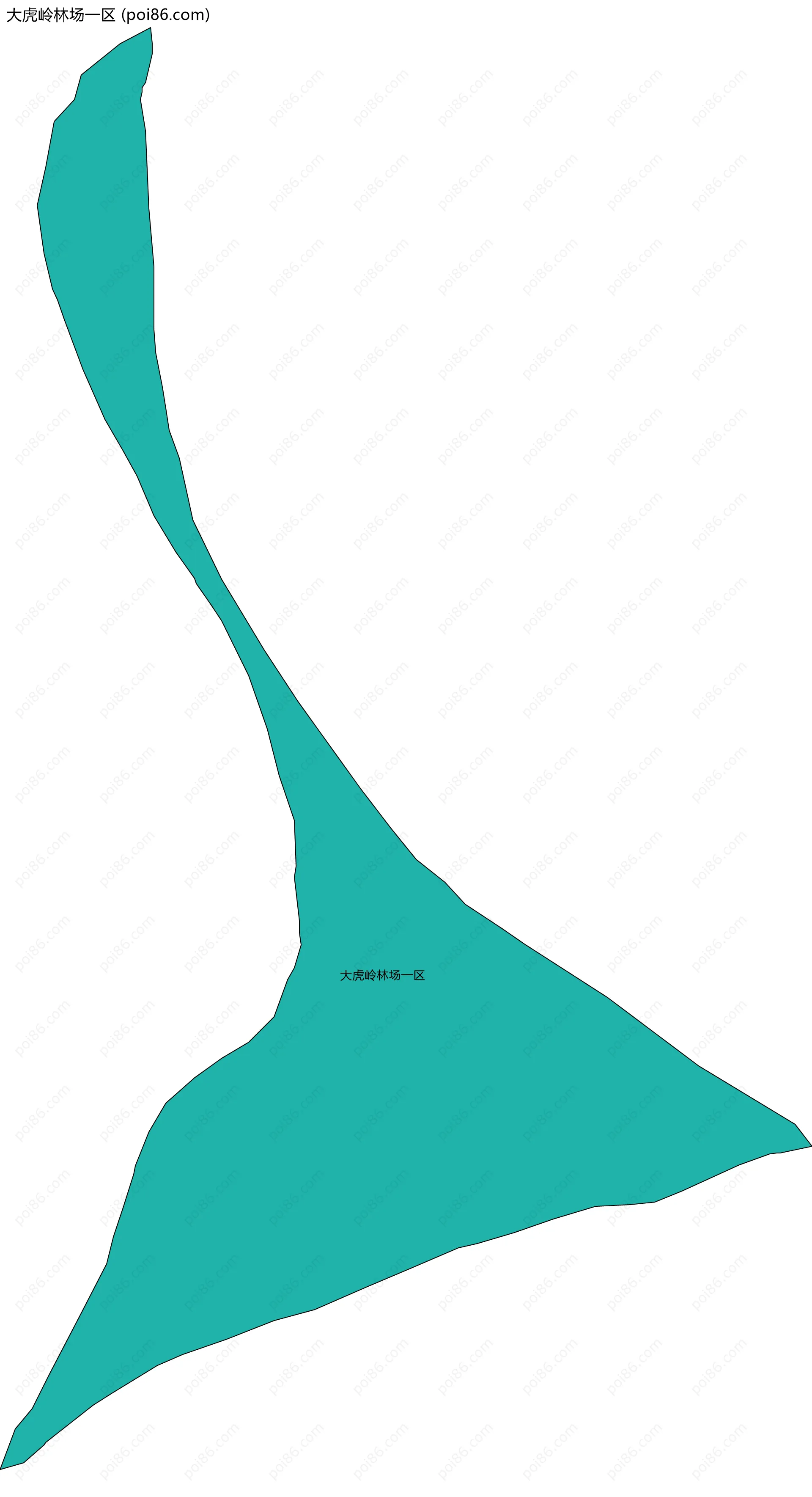 大虎岭林场一区边界地图