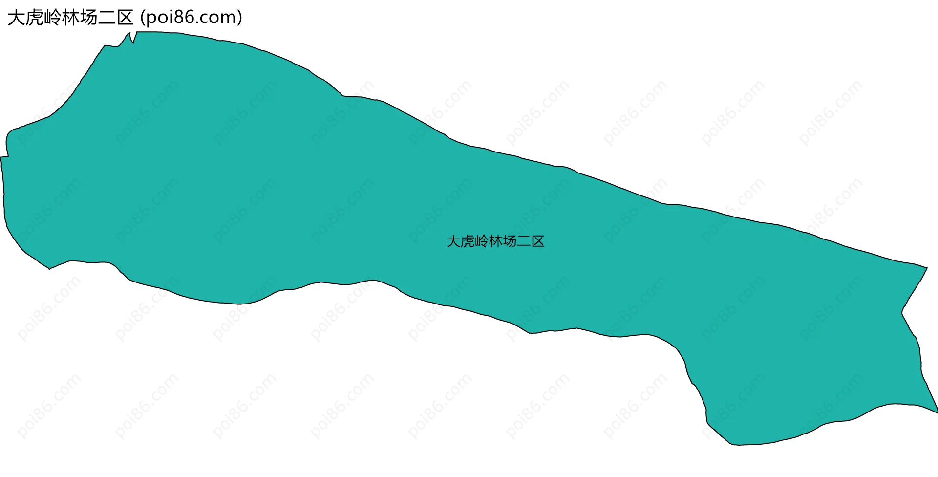 大虎岭林场二区边界地图