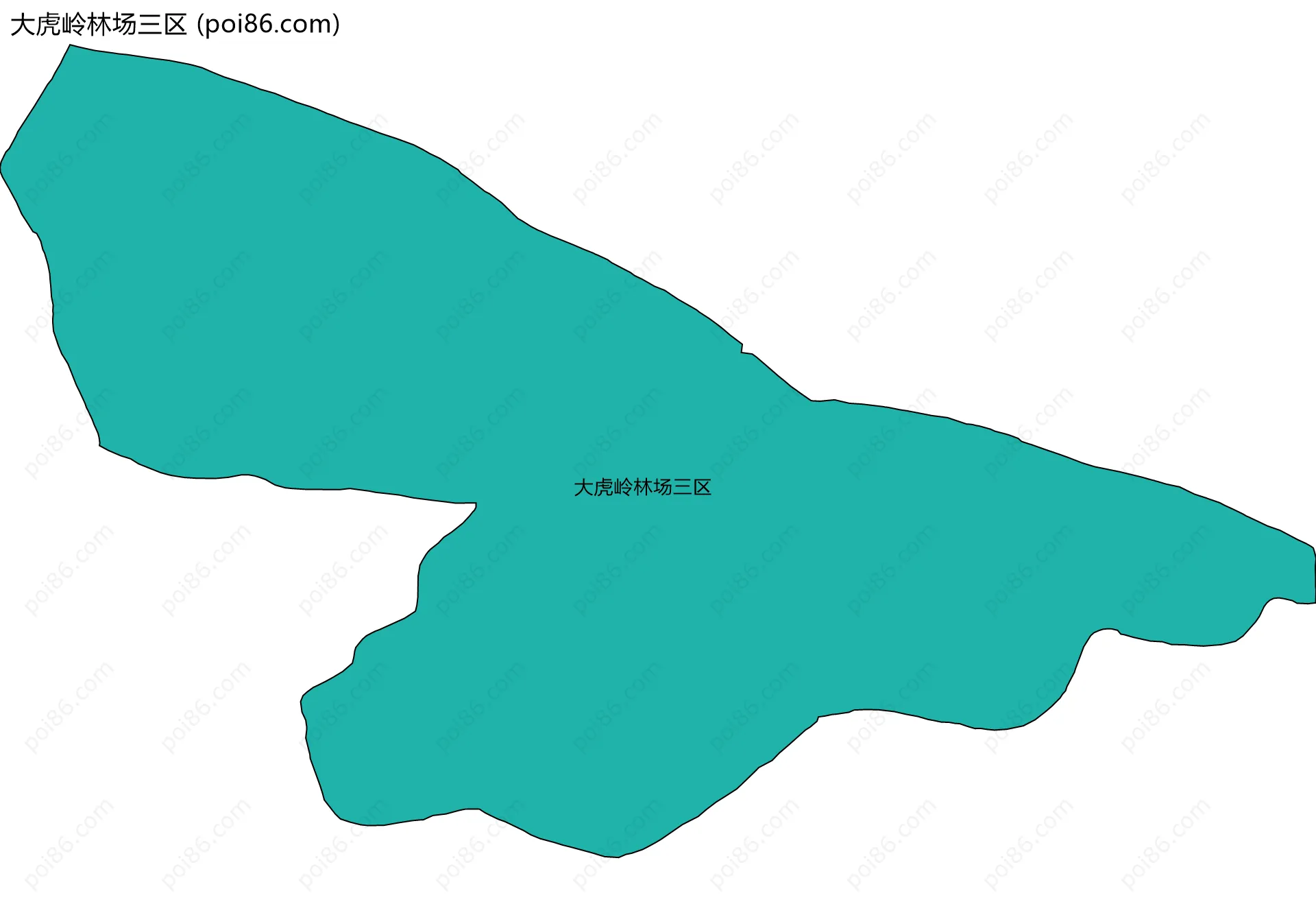 大虎岭林场三区边界地图