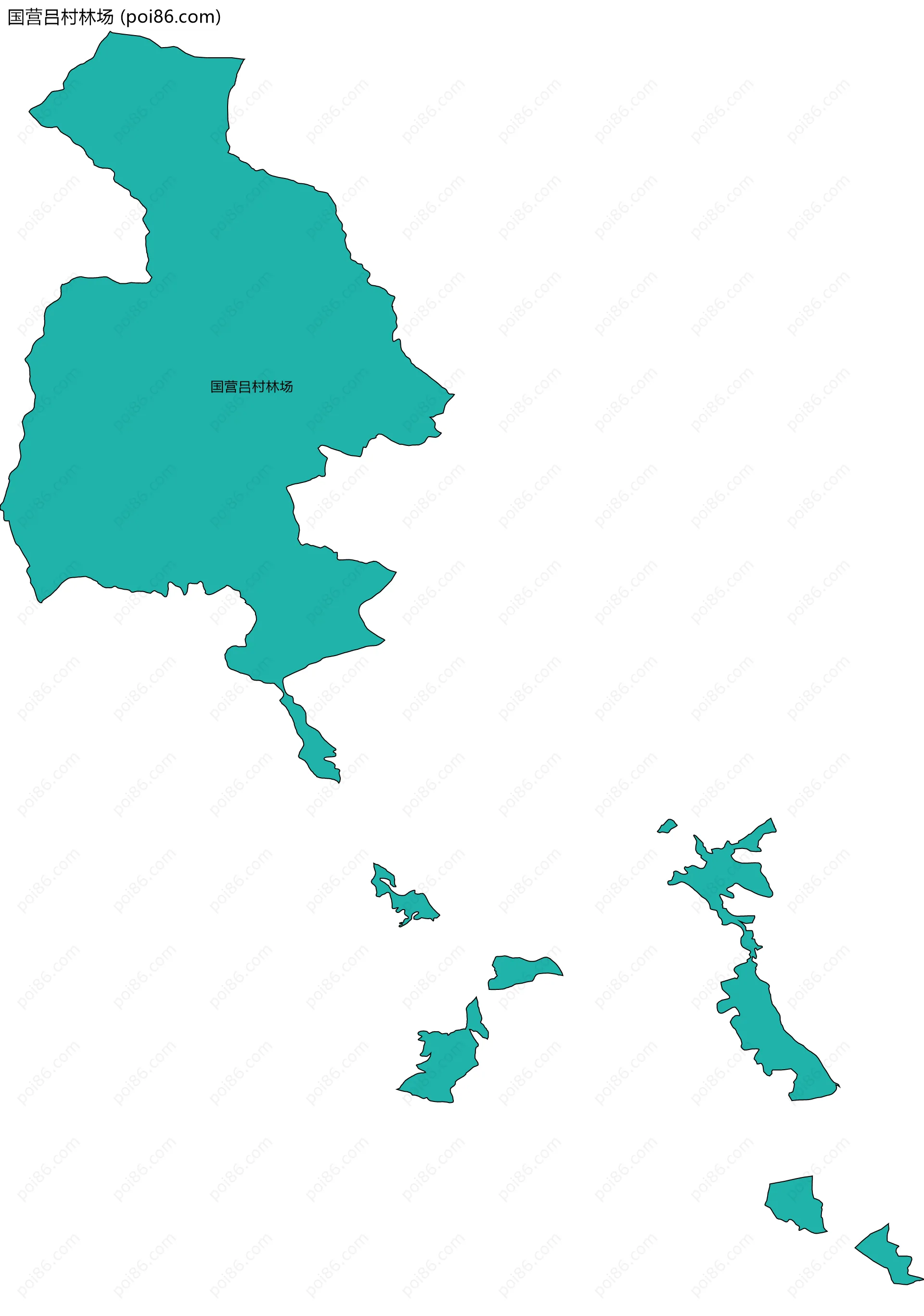 国营吕村林场边界地图