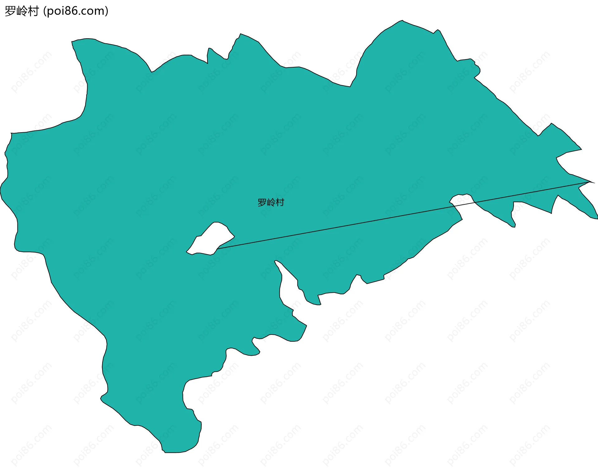 罗岭村边界地图
