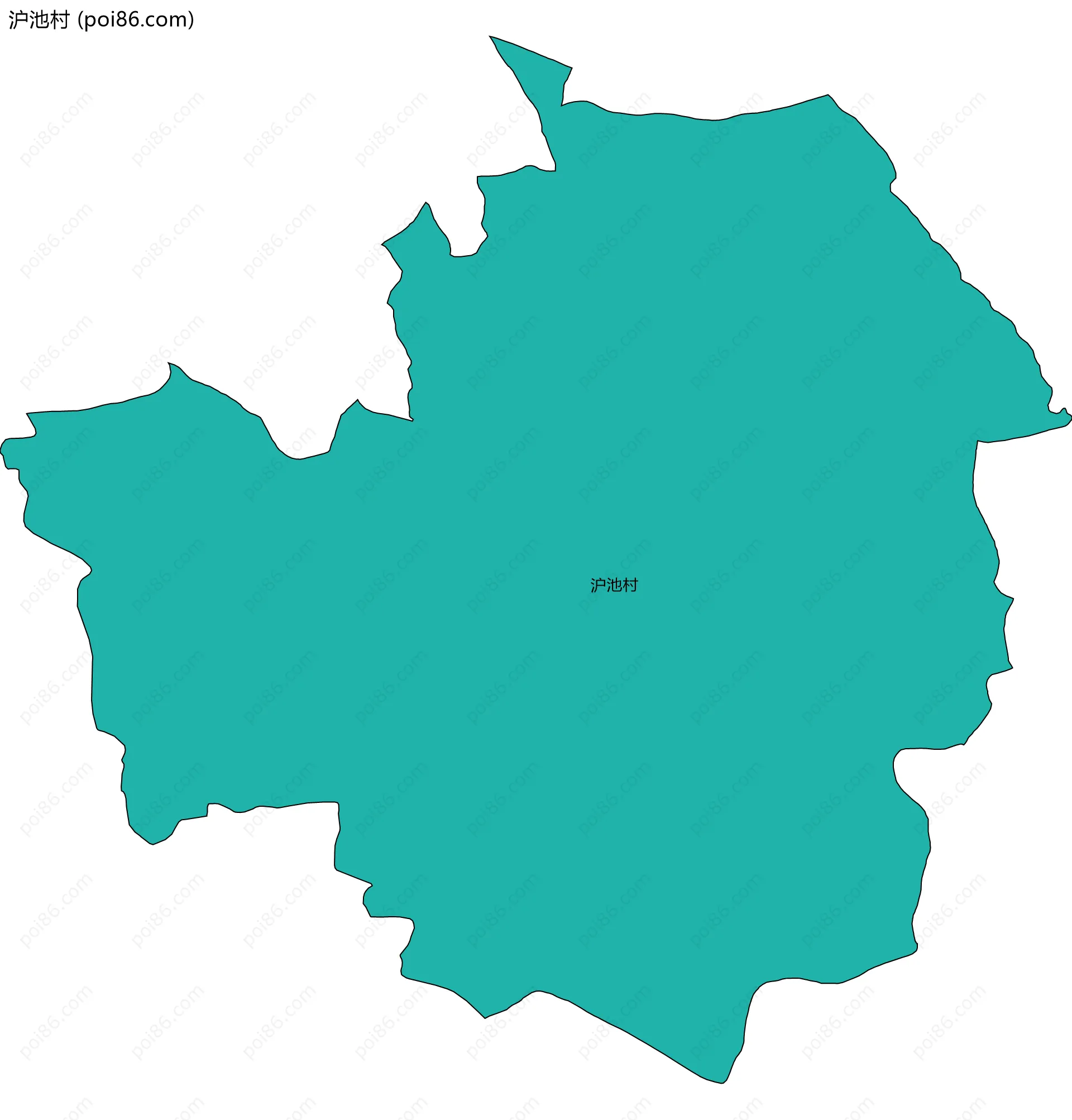 沪池村边界地图