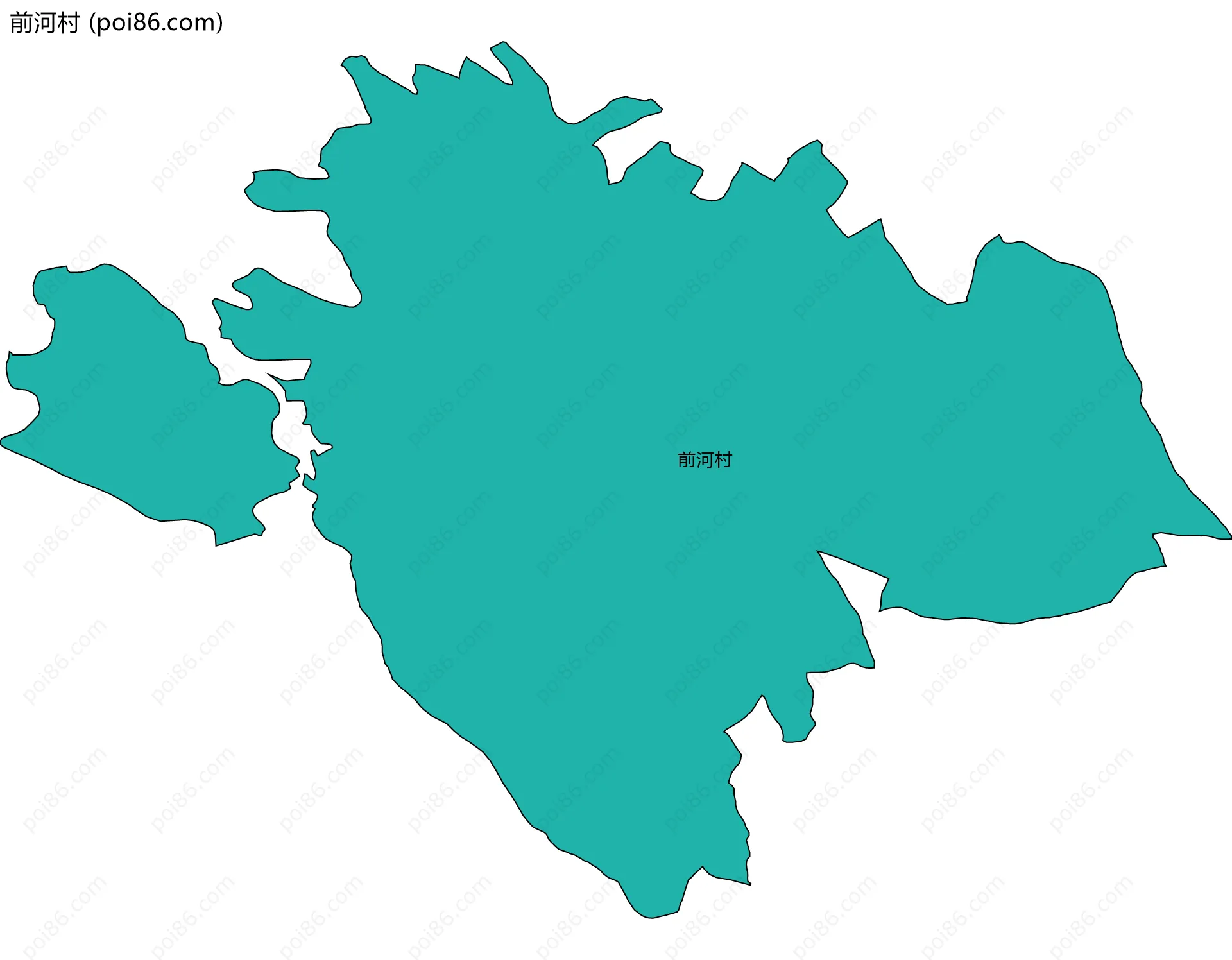 前河村边界地图