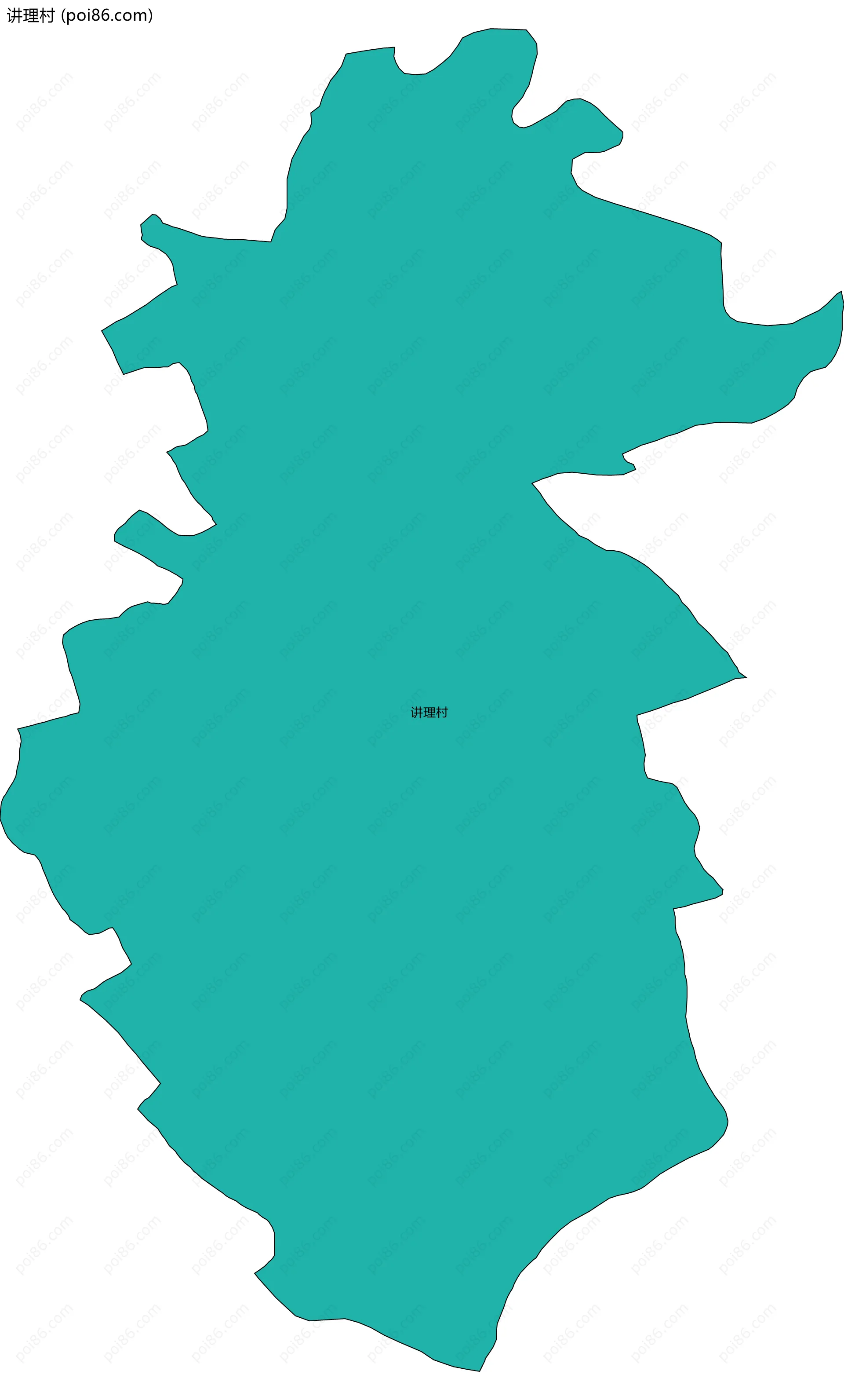 讲理村边界地图