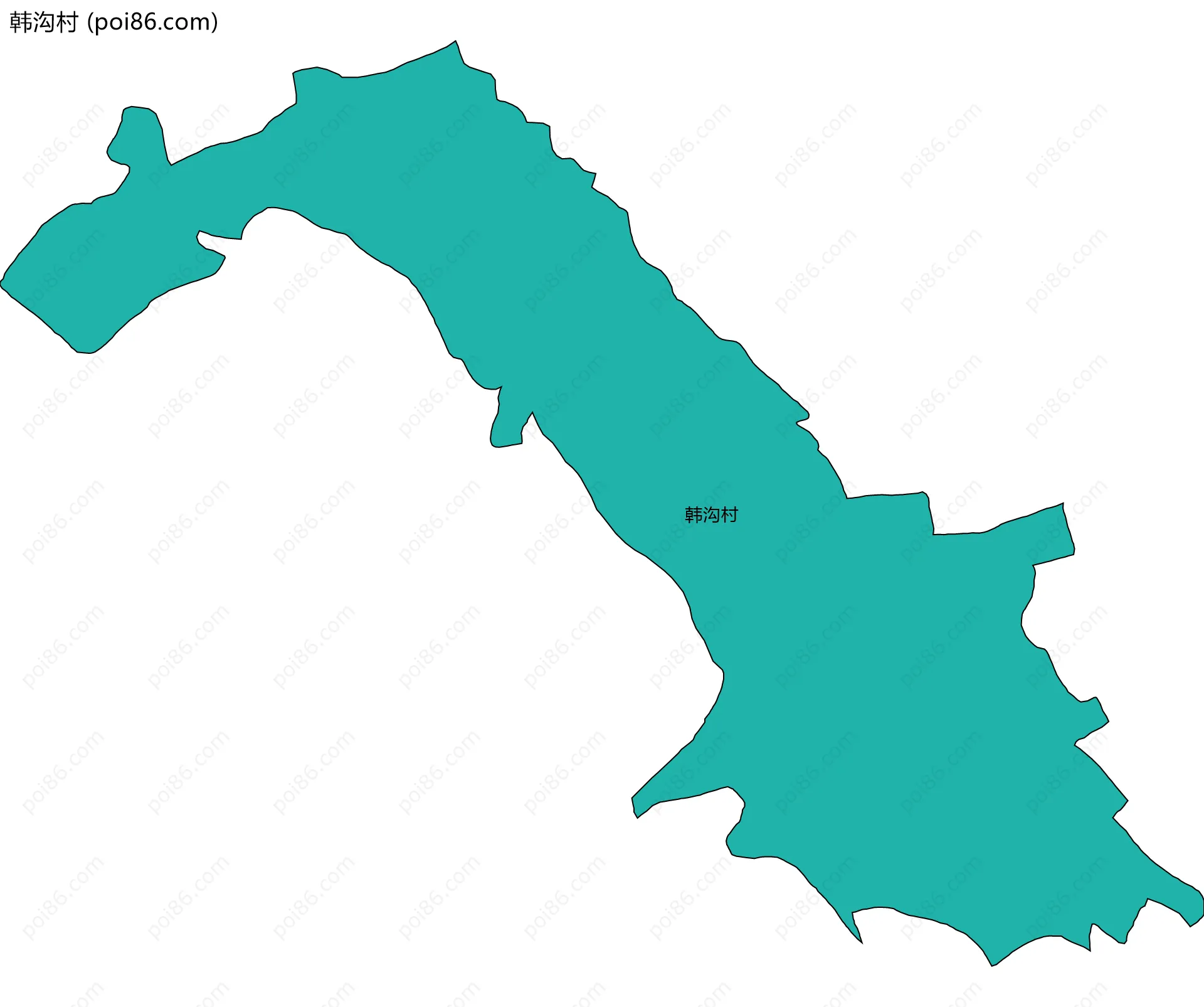 韩沟村边界地图