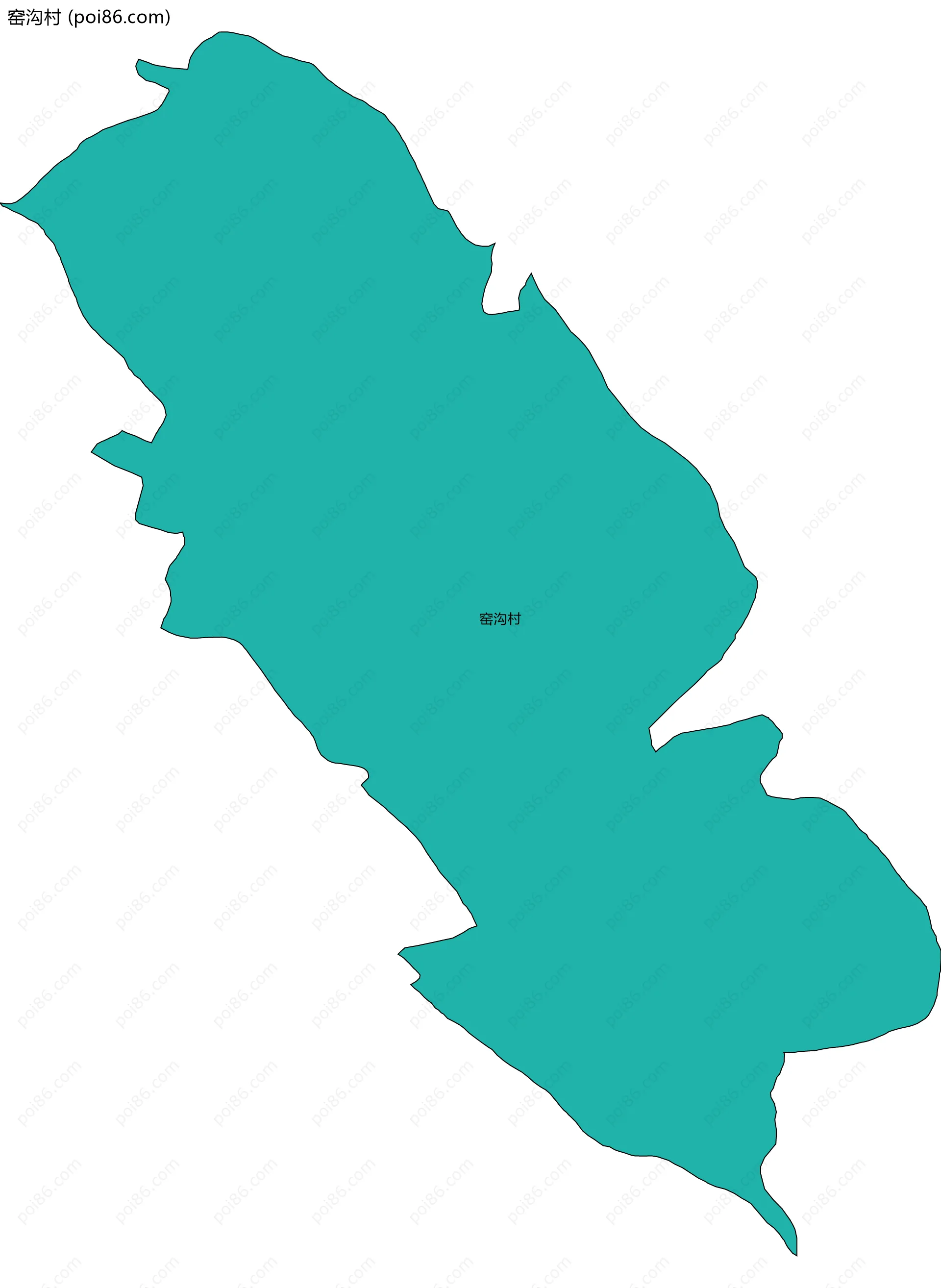 窑沟村边界地图