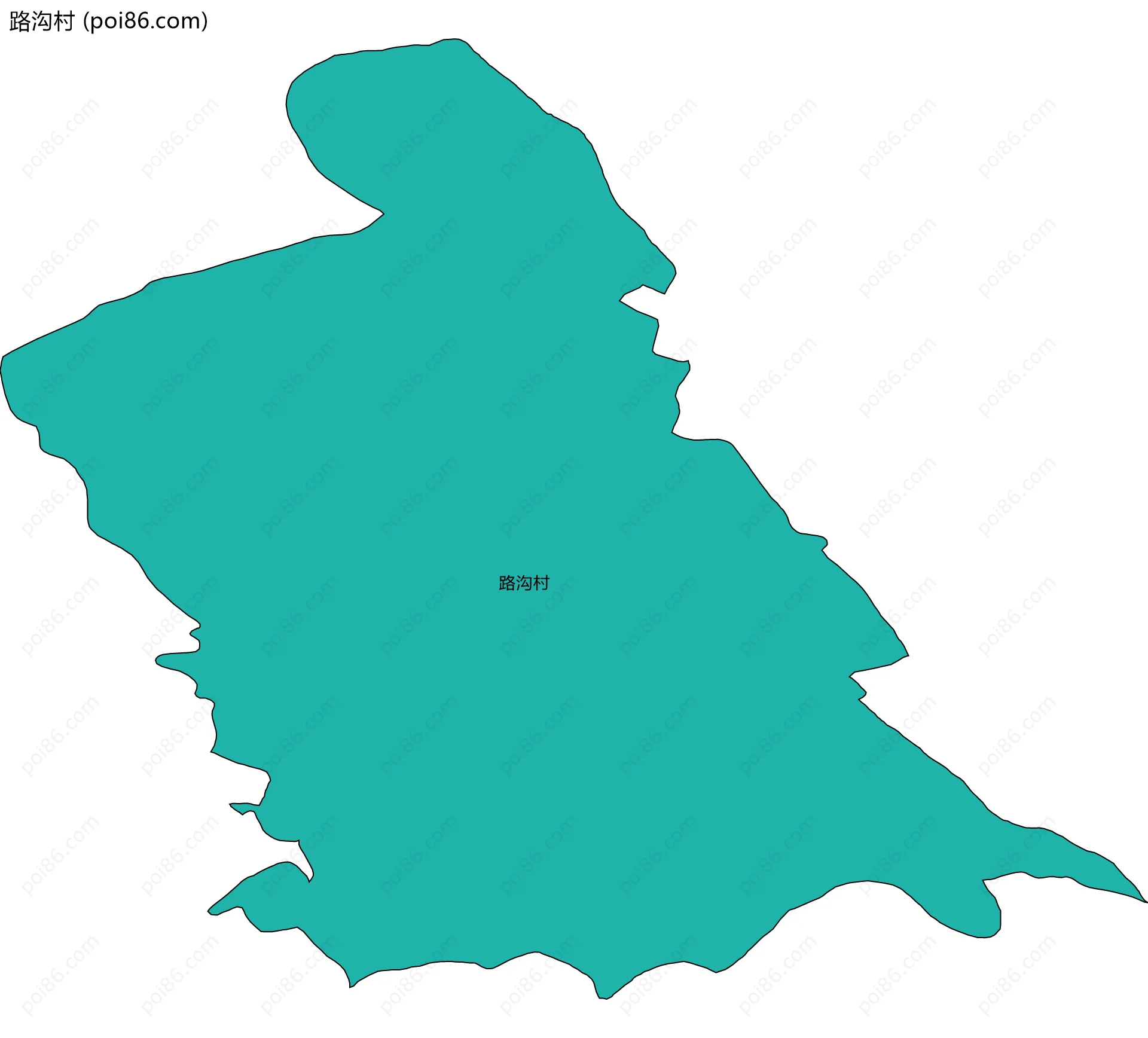 路沟村边界地图
