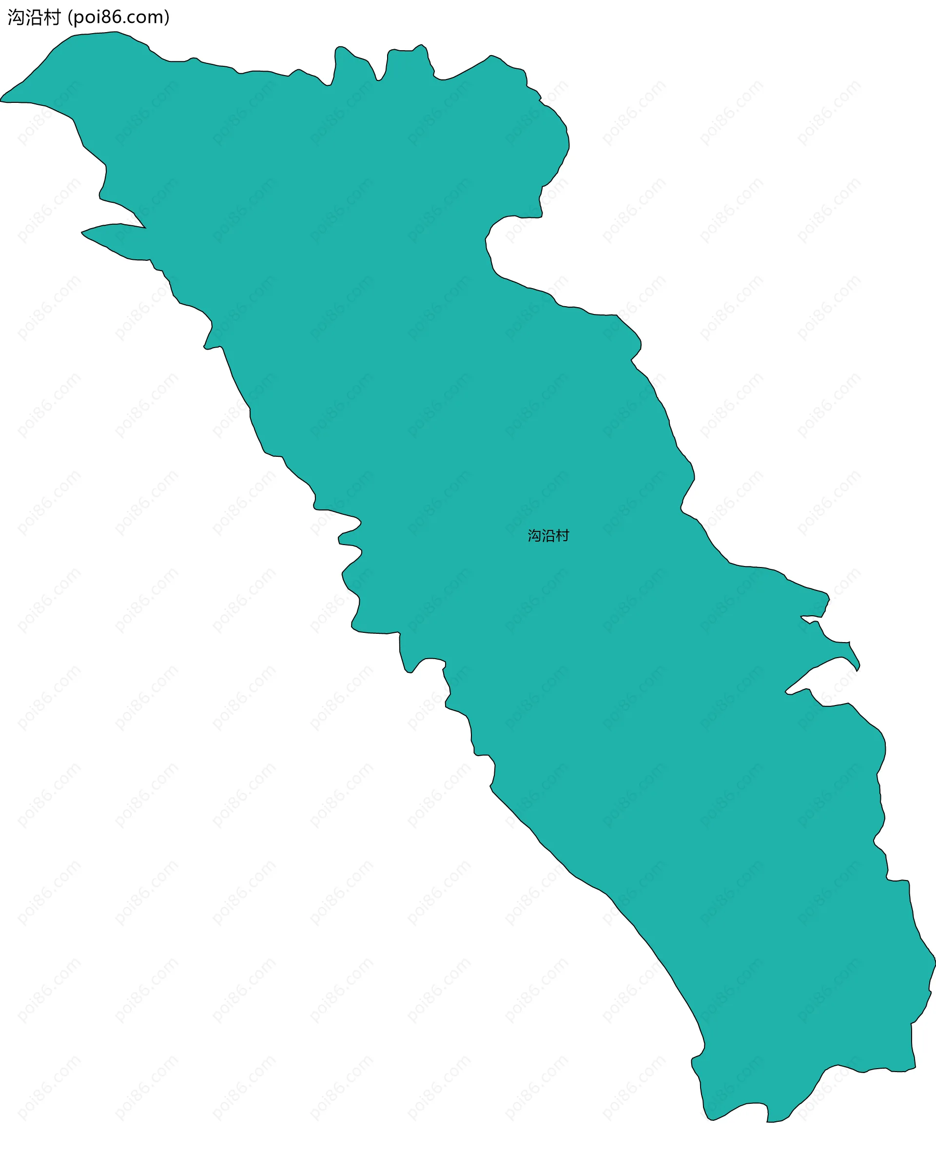 沟沿村边界地图