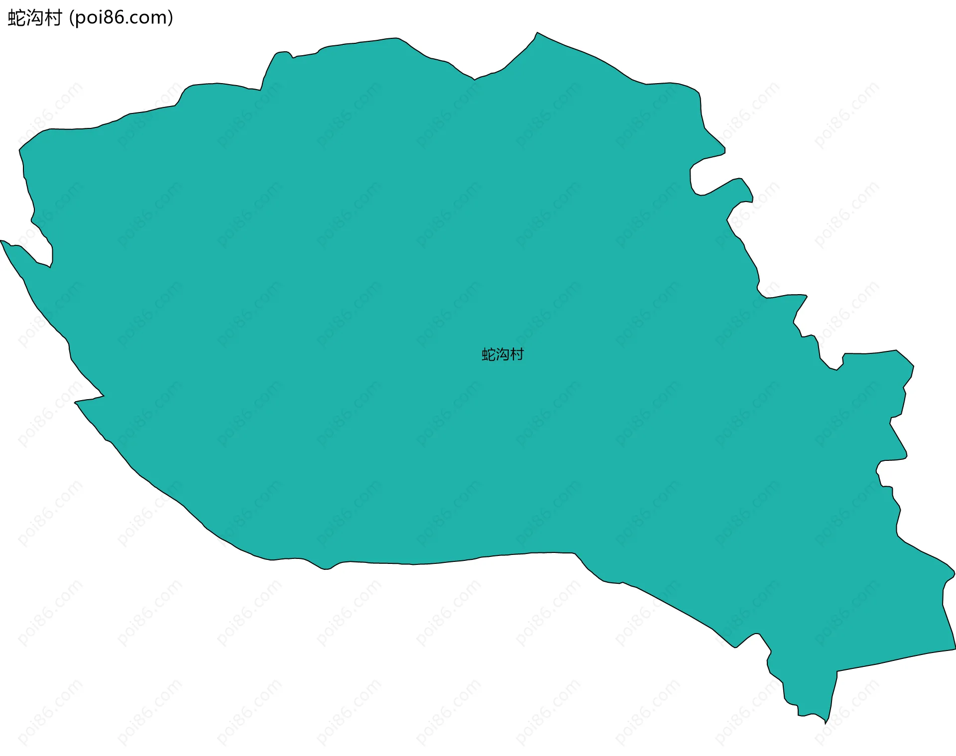 蛇沟村边界地图