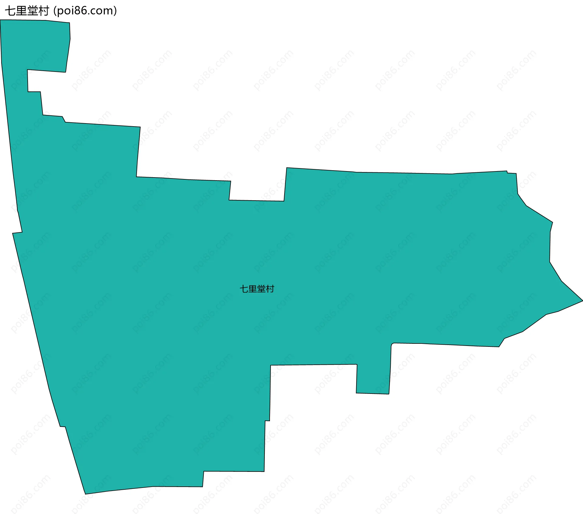 七里堂村边界地图